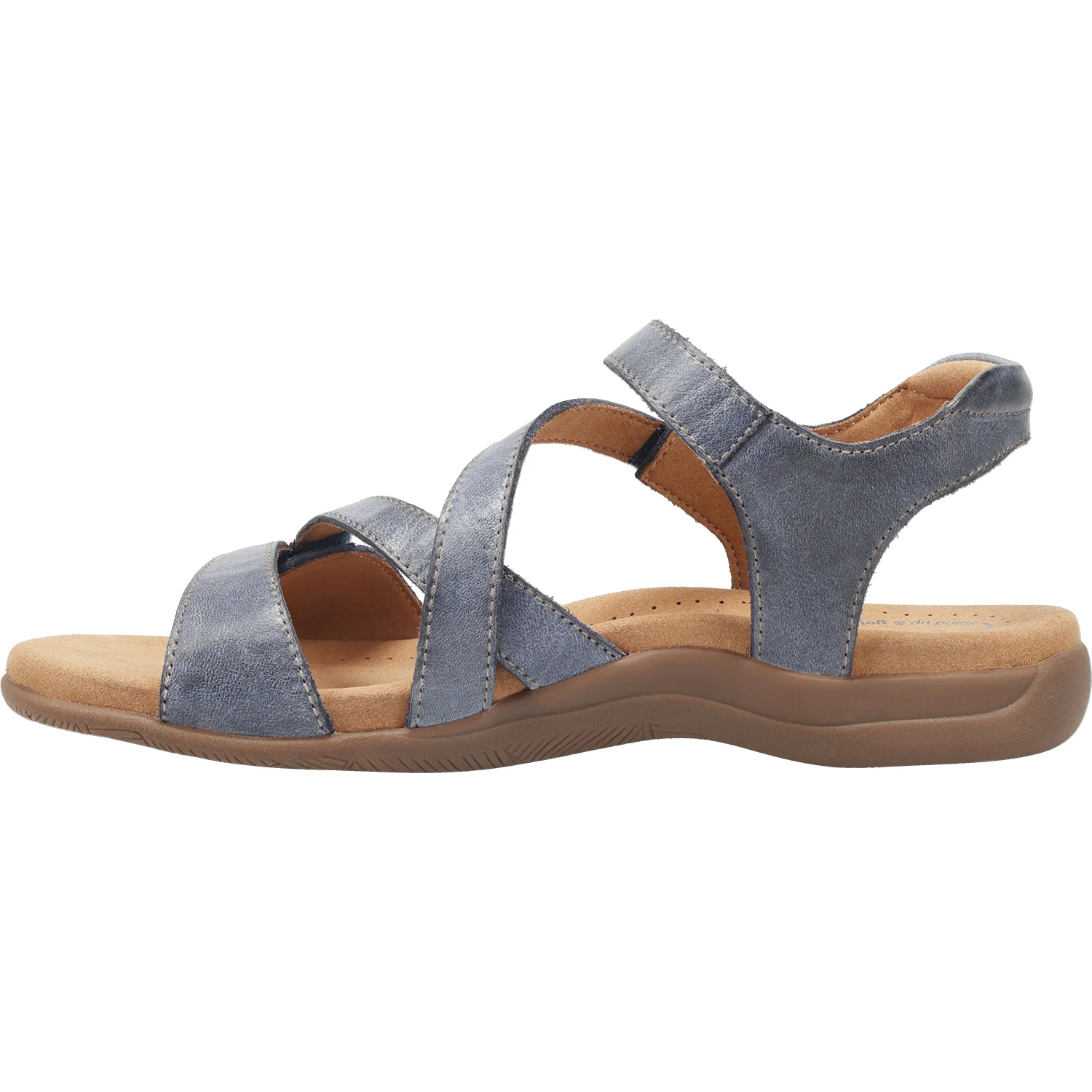 Taos Big Time Women's Ankle Strap Sandals Dark Blue Leather - Image 3
