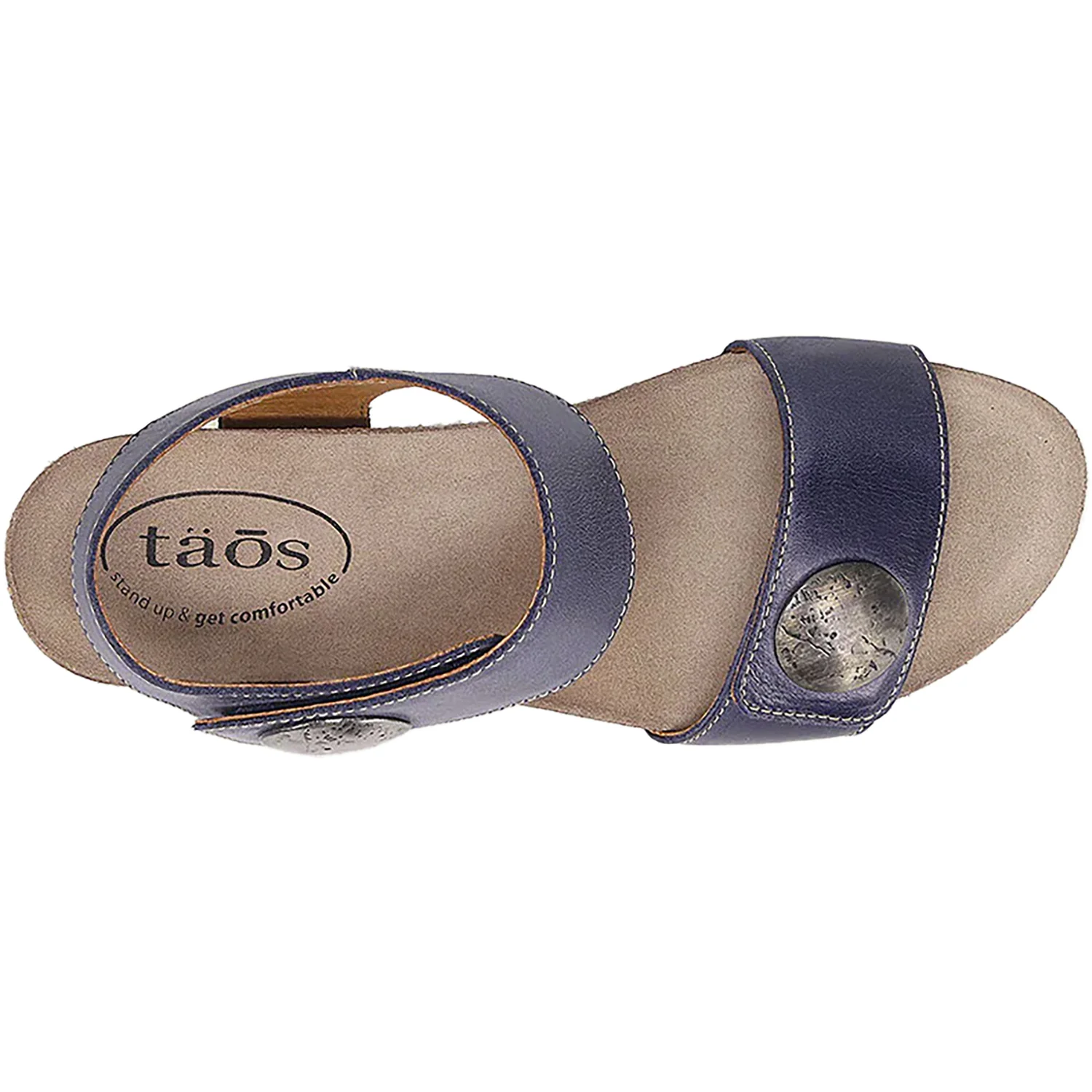 Taos Carousel 3 Women's Wedge Heel Sandals Dark Blue - Image 2