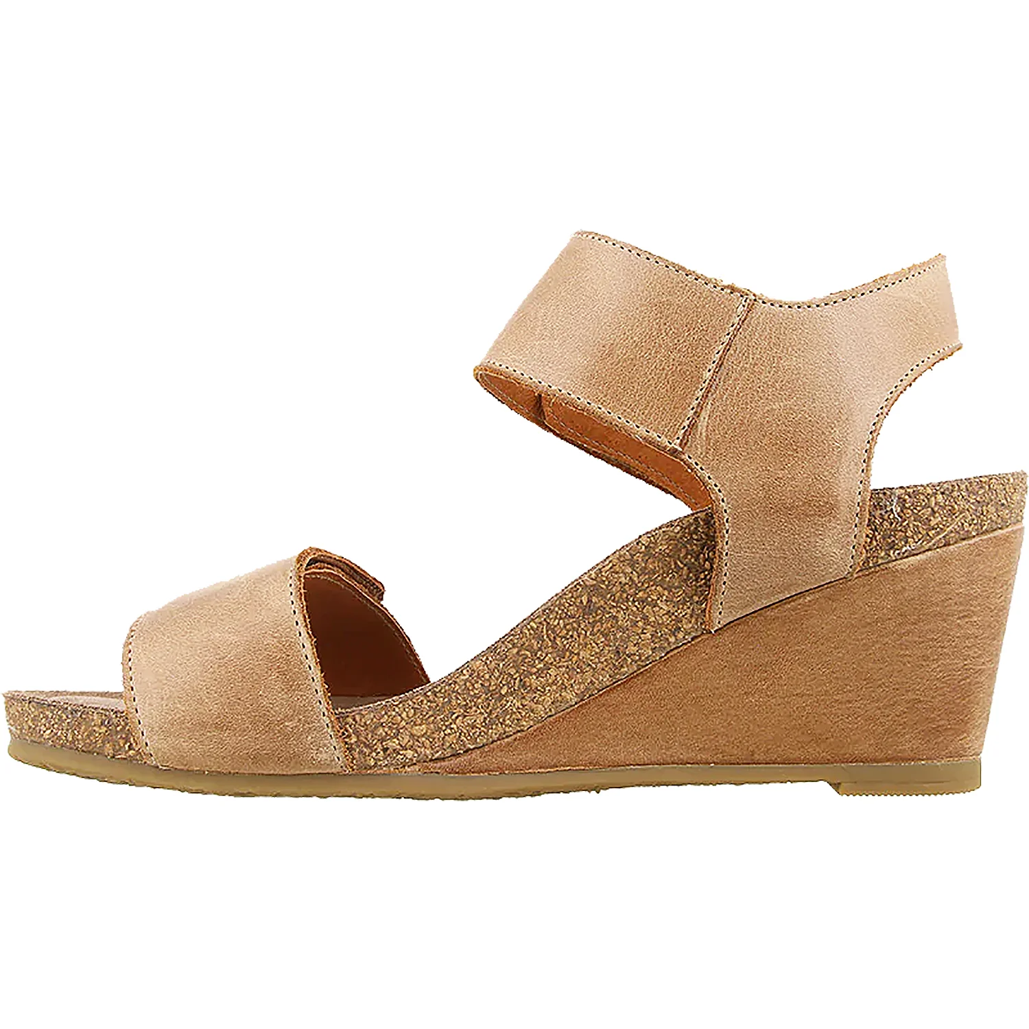 Taos Carousel 3 Women's Wedge Heel Sandals Tan Leather - Image 3