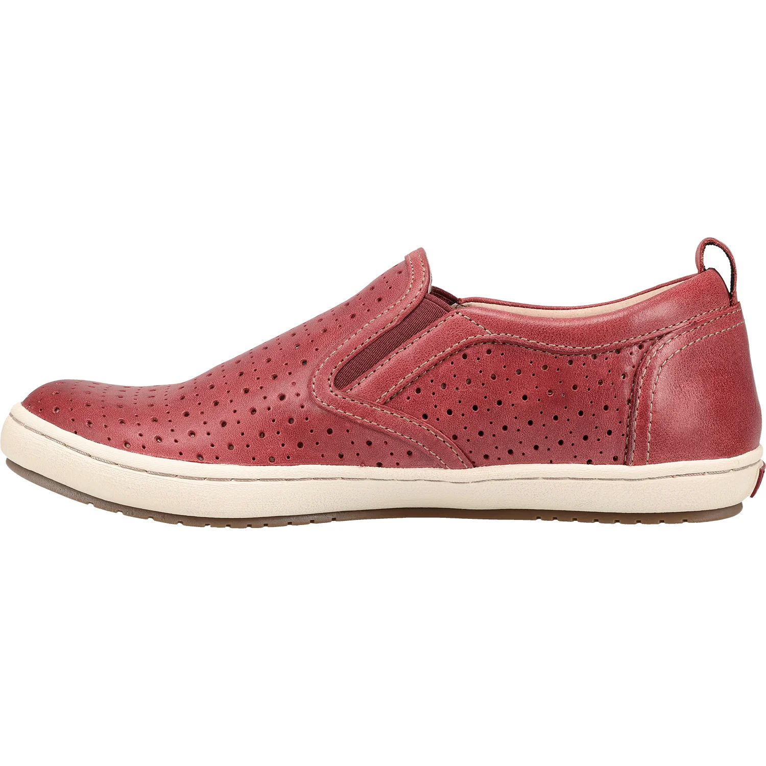 Taos Court Women's Slip On Sneakers Warm Red Leather - Image 3