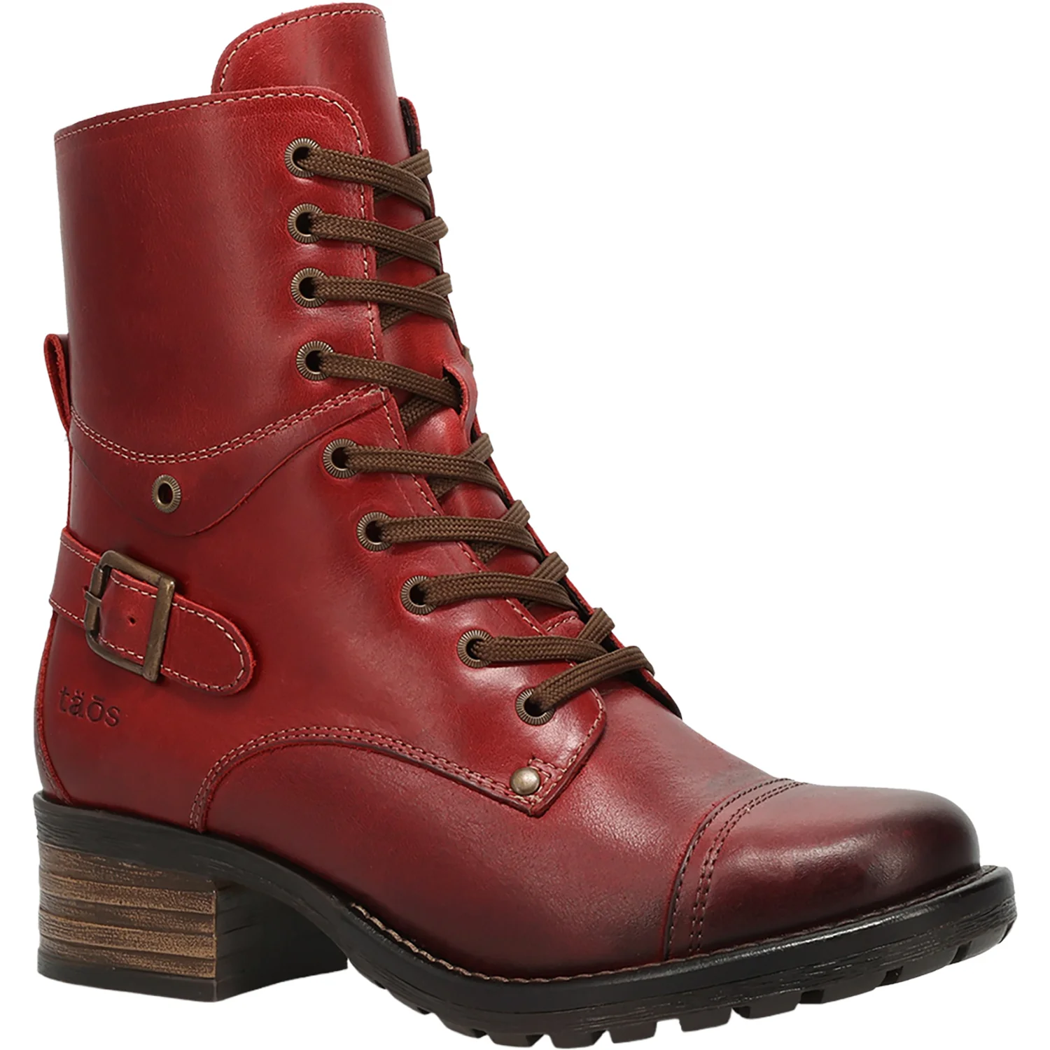 Taos Crave Women's Urban Boots Classic Red Leather - Image 4