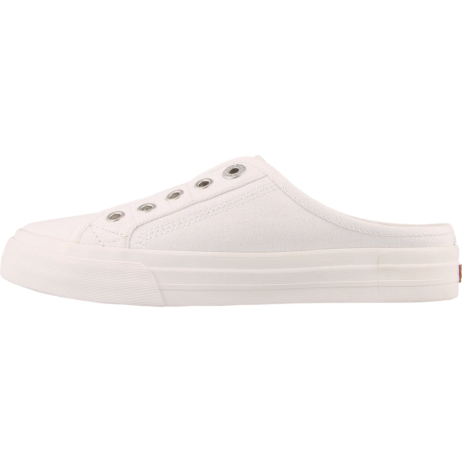 Taos EZ Soul Women's Sneaker Mules White Canvas - Image 3