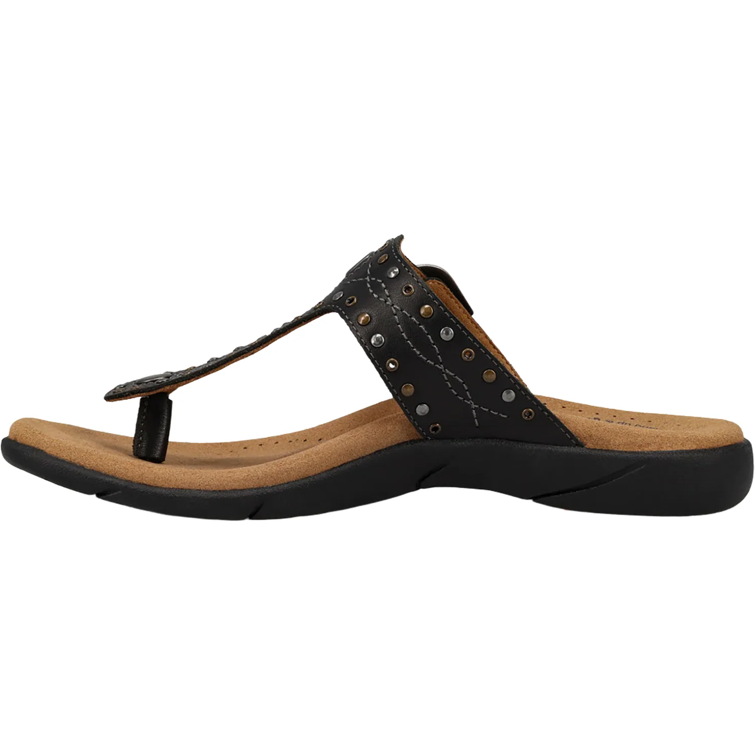 Taos Flash Women's Sandals Black Leather - Image 3