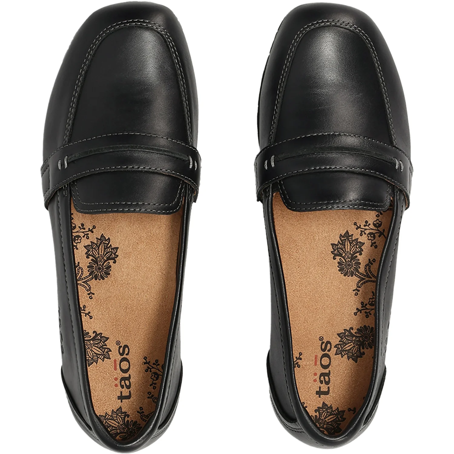 Taos Gabby Women's Slip Ons Black Leather - Image 2