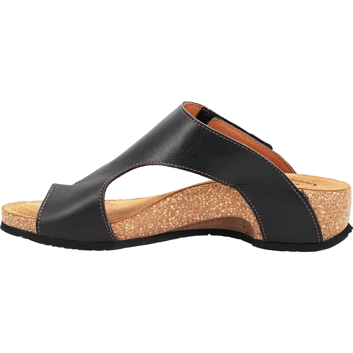 Taos Loop Women's Thong Sandals Black Leather - Image 3