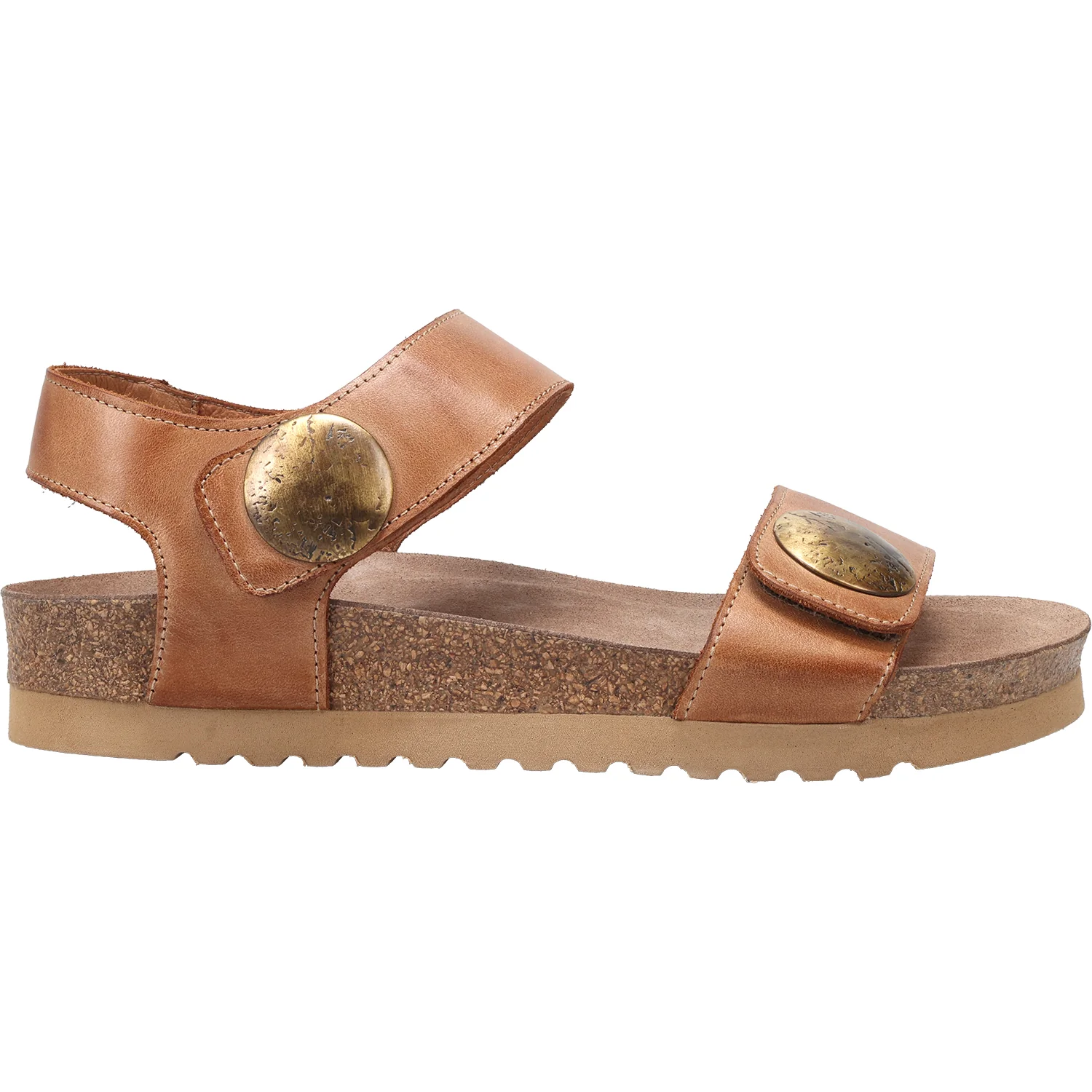 Taos Luckie Women's Ankle Strap Sandals Caramel Leather