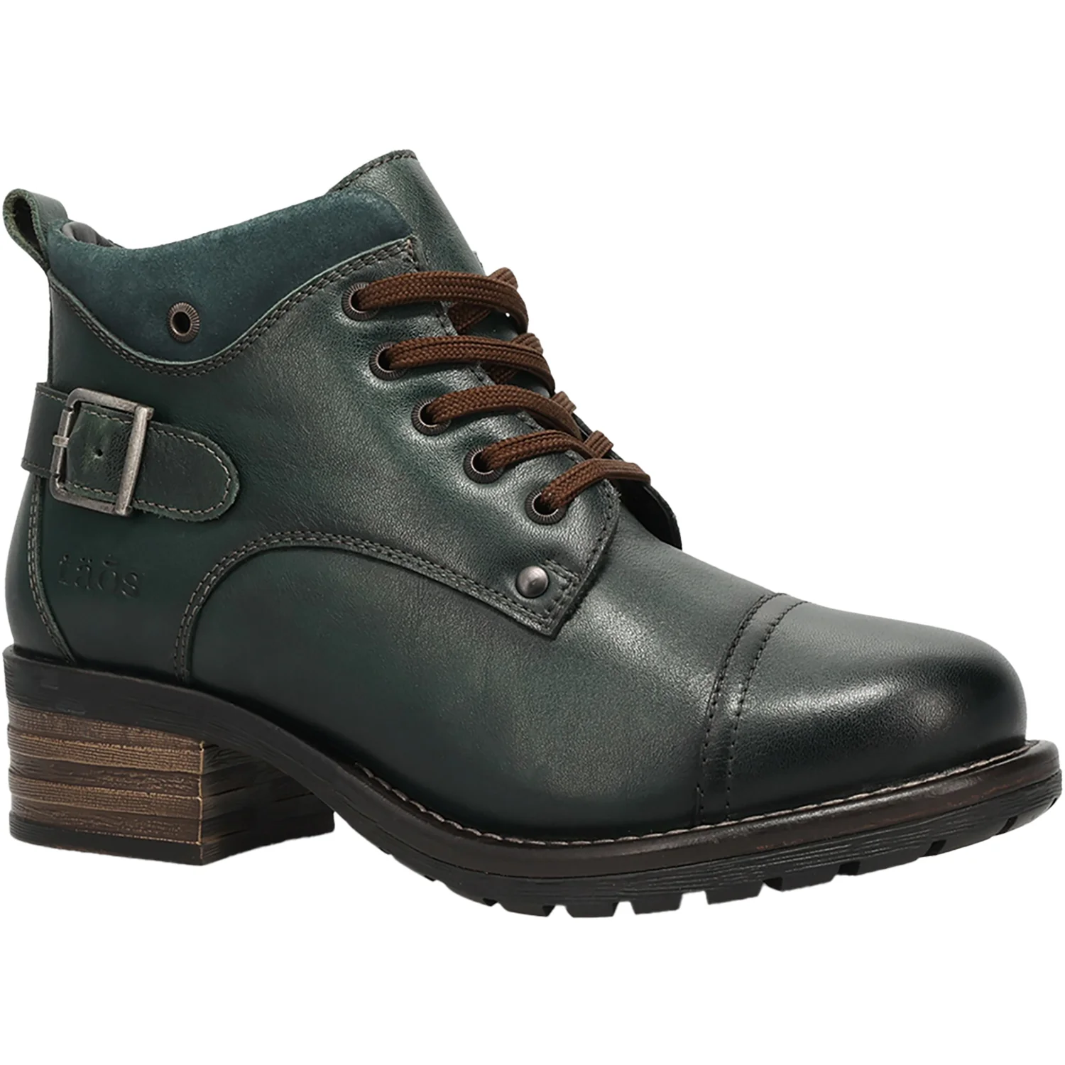Taos Mini Crave Women's Boots Deep Teal Green Leather - Image 4