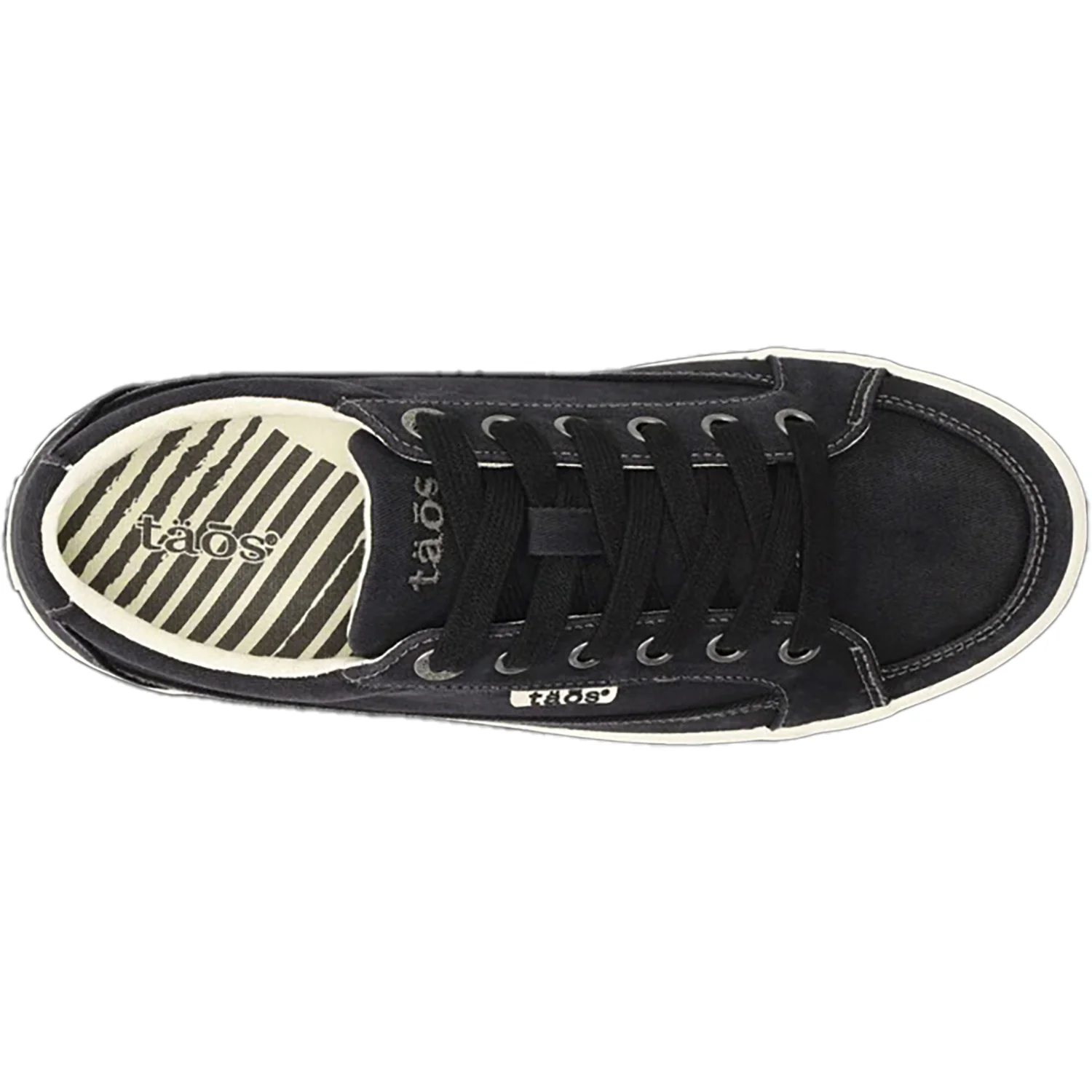 Taos Moc Star 2 Women's Sneakers Black Distressed Canvas - Image 2