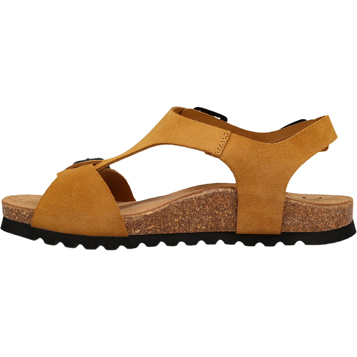 Taos MVP Women's Sandals Maize W/White Buckles & Outsole Suede - Image 3