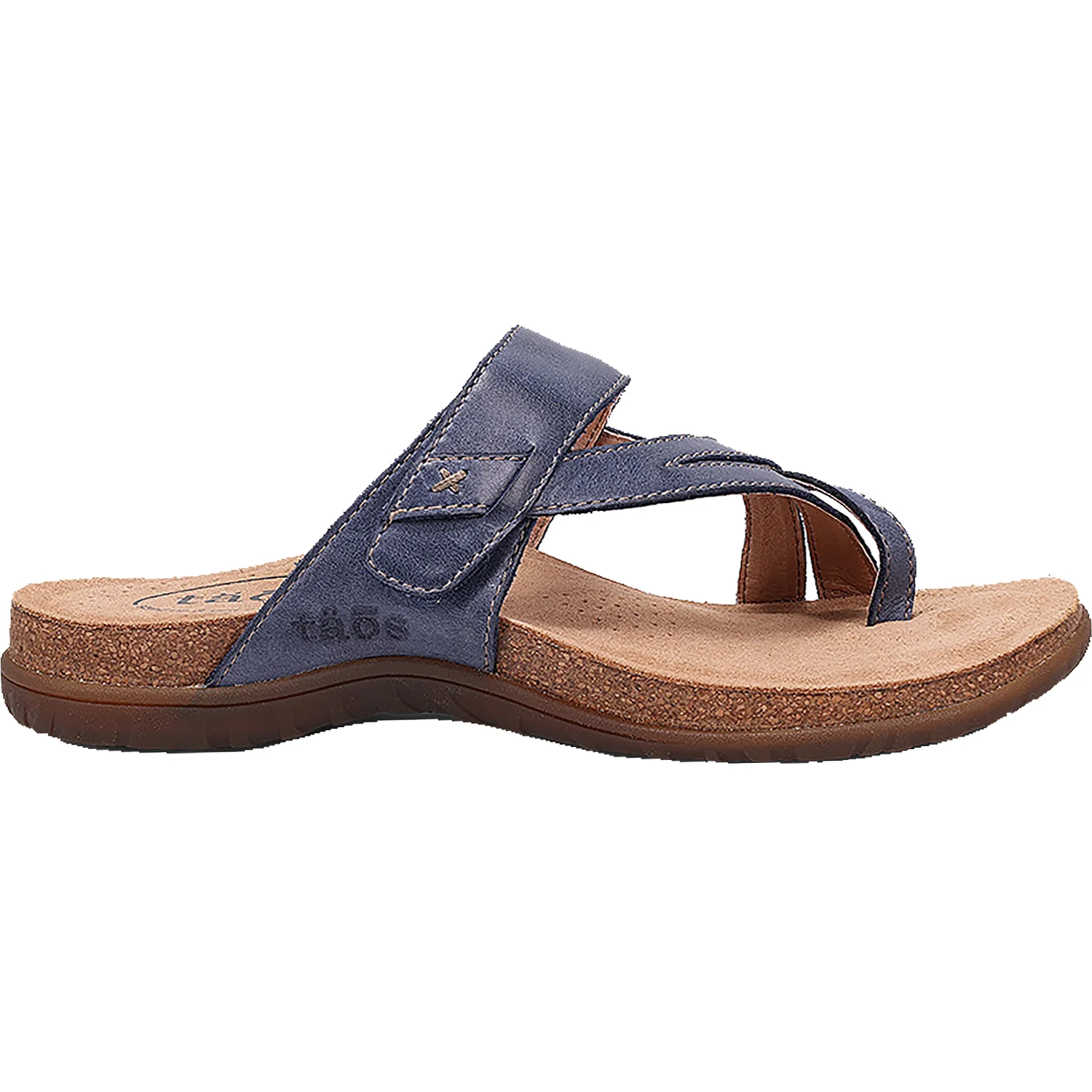 Taos Perfect Women's Thong Sandals Dark Blue Leather