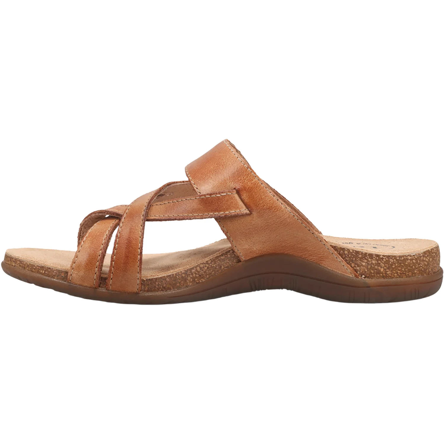 Taos Perfect Women's Flip Flopss Sandals Tan Leather - Image 3