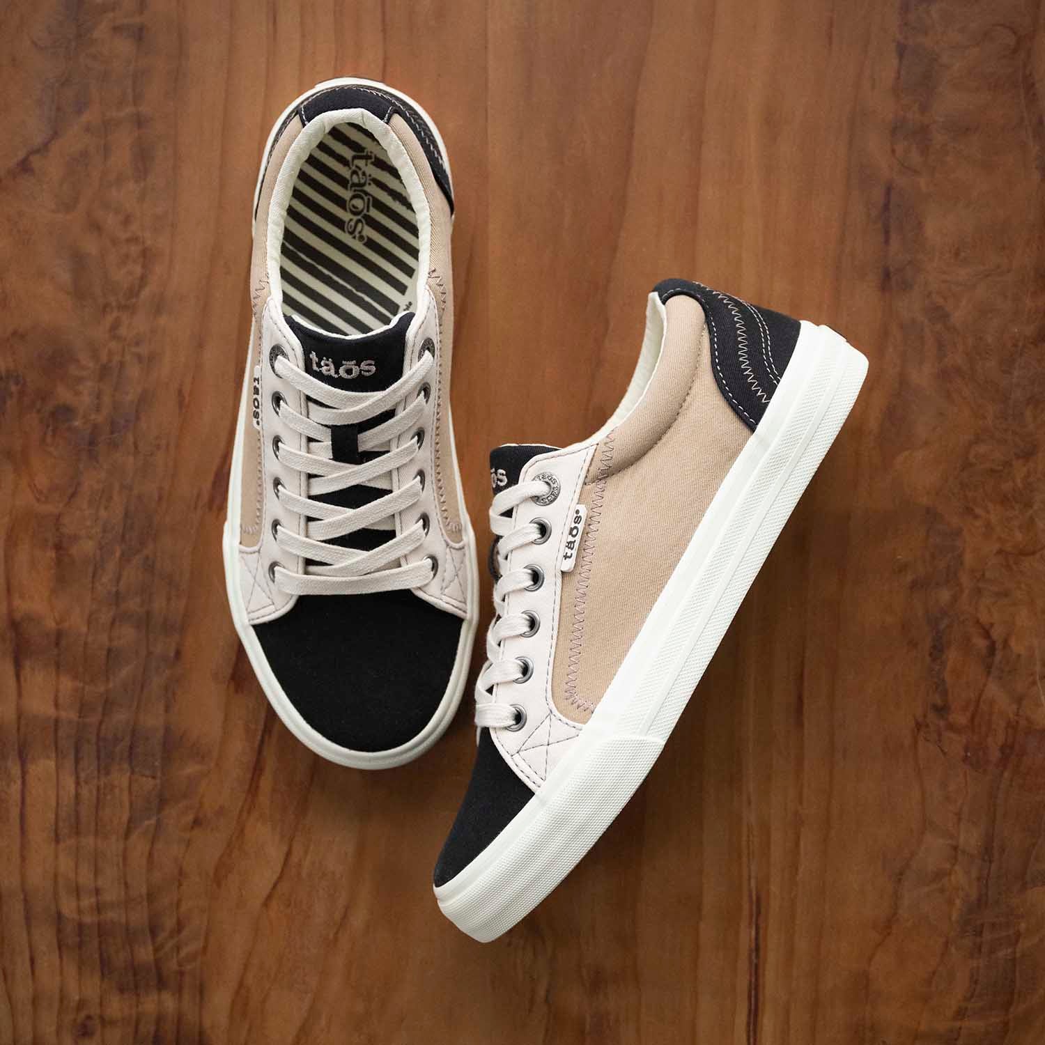 Taos Plim Soul Women's Sneakers Black/Tan Multi Canvas - Image 6