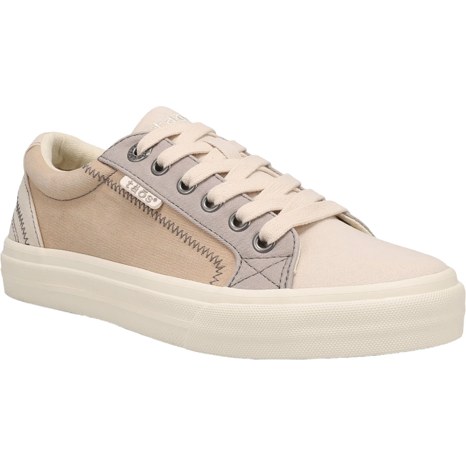 Taos Plim Soul Women's Sneakers Ecru/Tan Multi Canvas - Image 5