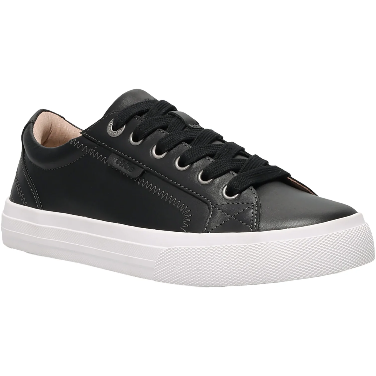 Taos Plim Soul Lux Women's Lace Up Shoes Black/White Leather - Image 5