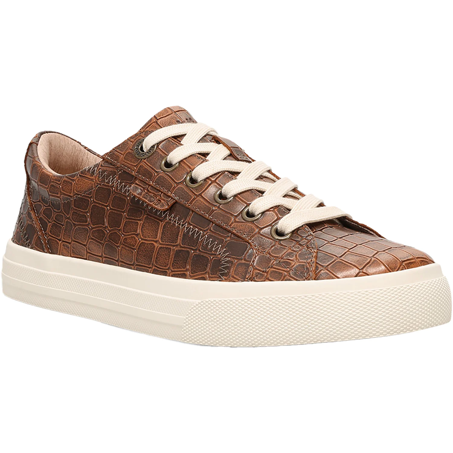 Taos Plim Soul Lux Women's Sporty Lace Up Shoes Brown Croco - Image 5