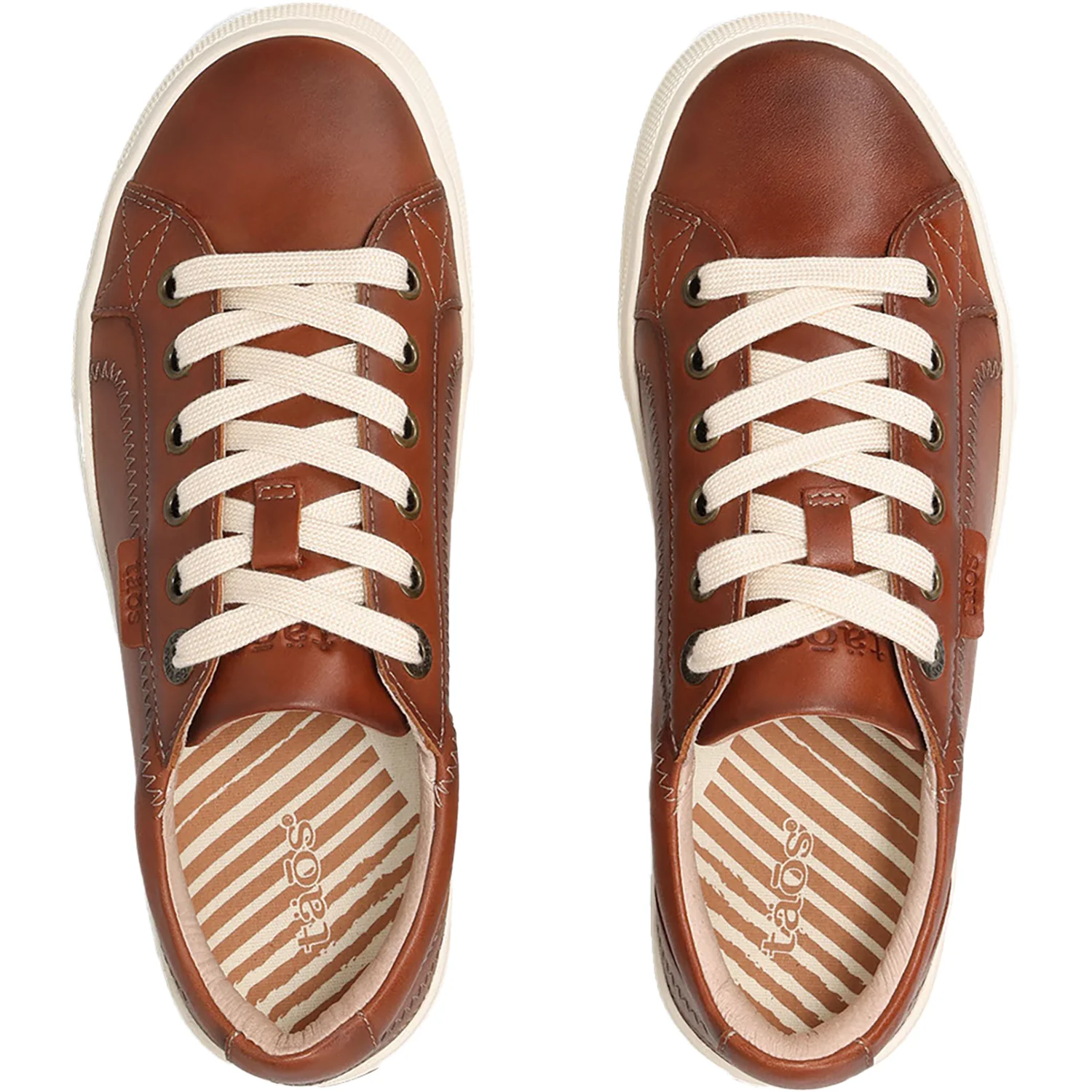 Taos Plim Soul Lux Women's Sneakers Cognac Leather - Image 2