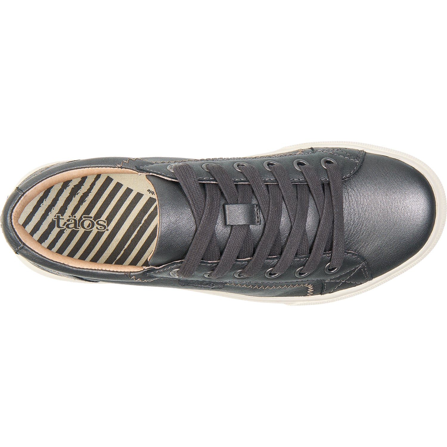 Taos Plim Soul Lux Women's Sneakers Pewter Leather - Image 2