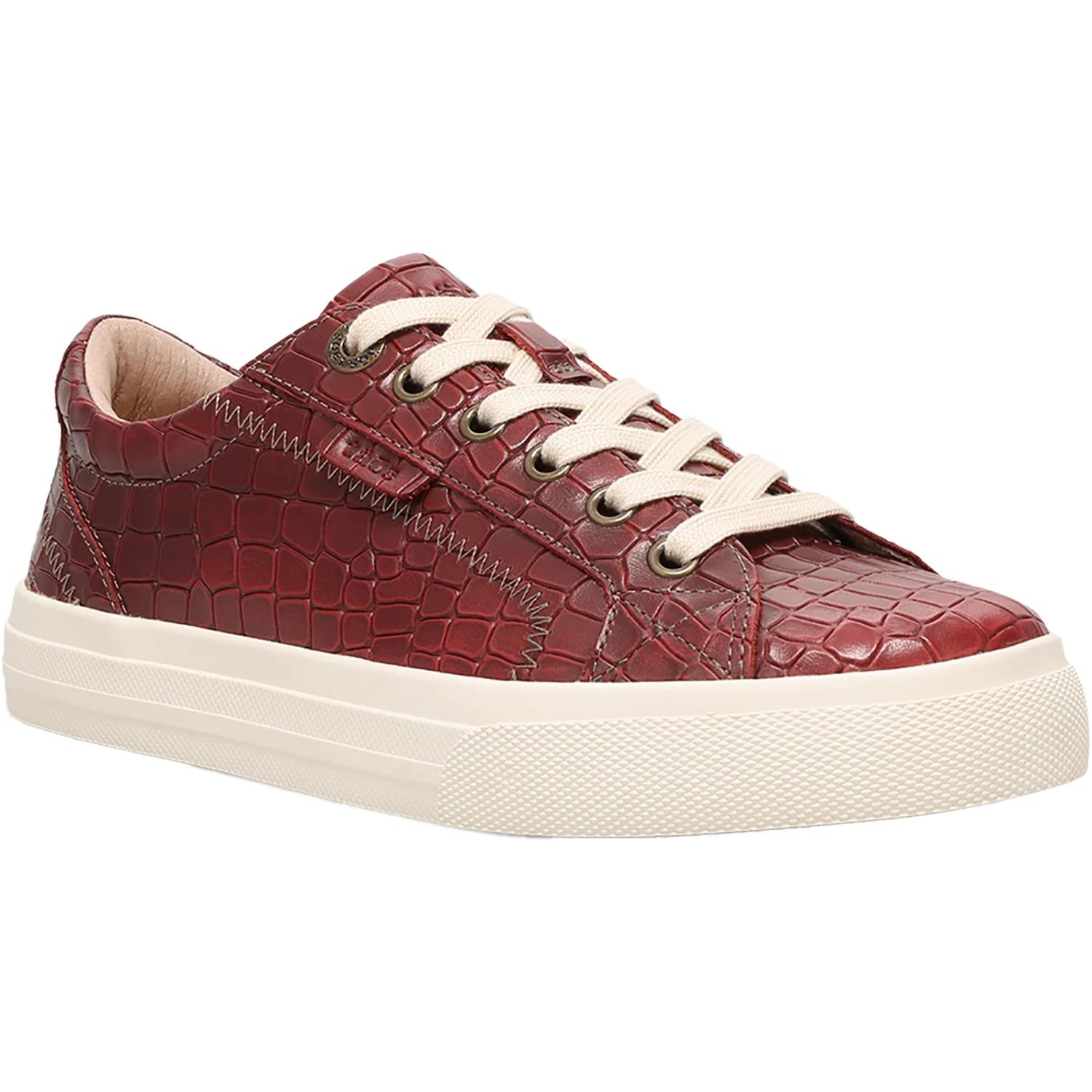 Taos Plim Soul Lux Women's Sporty Lace Up Shoes Red Croco - Image 5