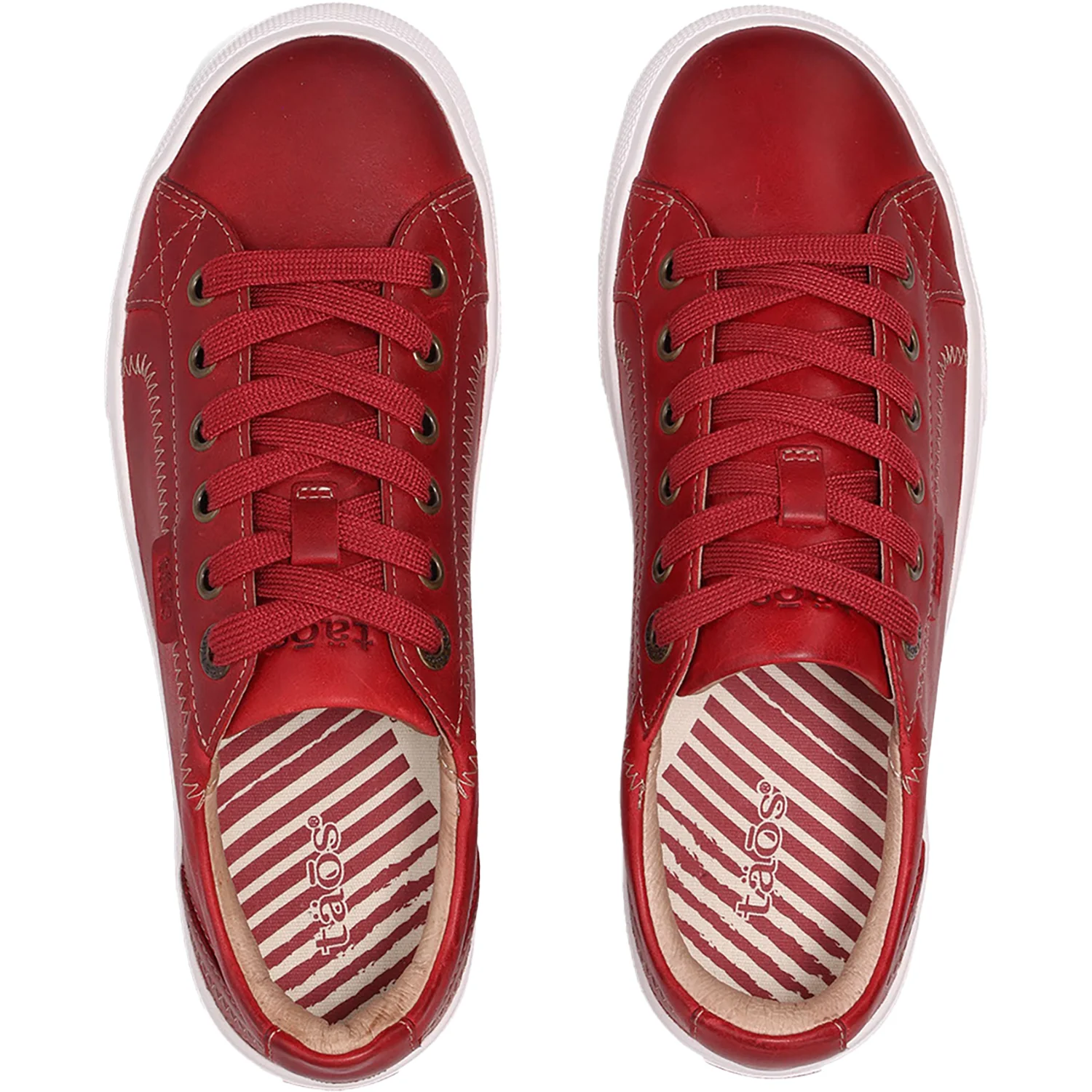 Taos Plim Soul Lux Women's Sneakers Red Leather - Image 2
