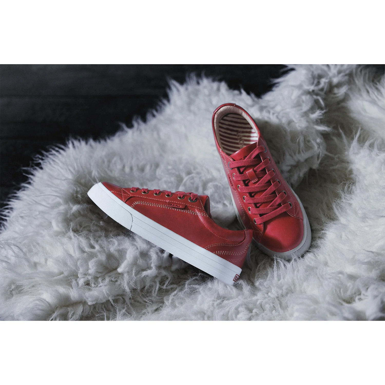 Taos Plim Soul Lux Women's Sneakers Red Leather - Image 7
