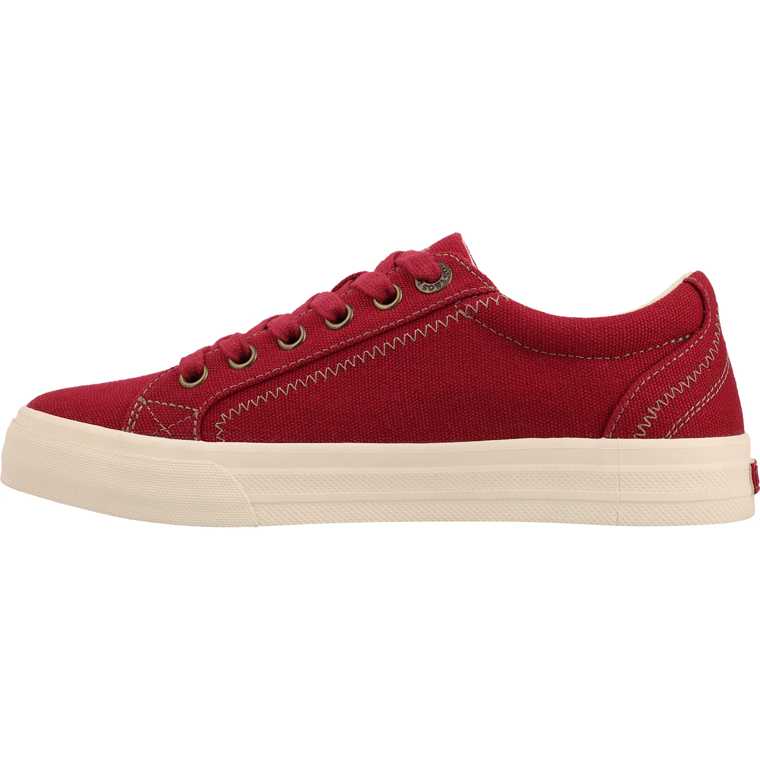Taos Plim Soul Women's Sneakers Red Canvas - Image 3