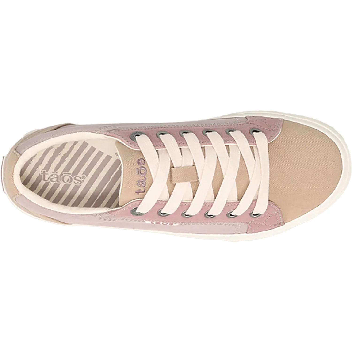 Taos Plim Soul Women's Sneakers Tan/Dusty Rose Multi Canvas - Image 2