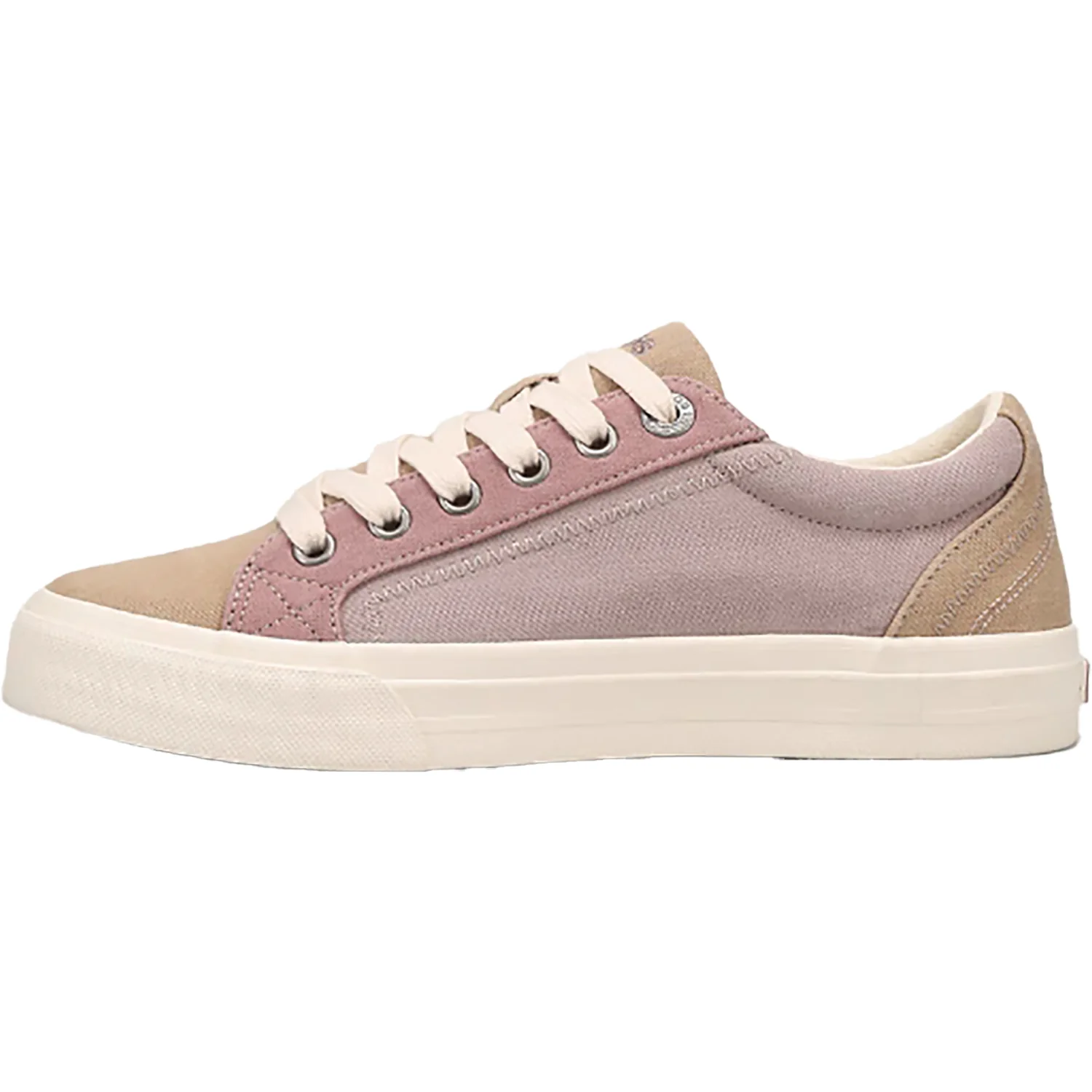 Taos Plim Soul Women's Sneakers Tan/Dusty Rose Multi Canvas - Image 3