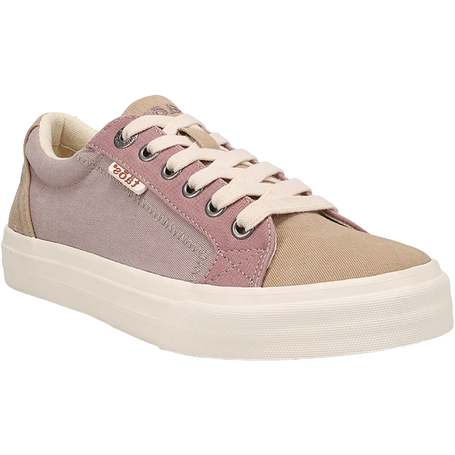 Taos Plim Soul Women's Sneakers Tan/Dusty Rose Multi Canvas - Image 5