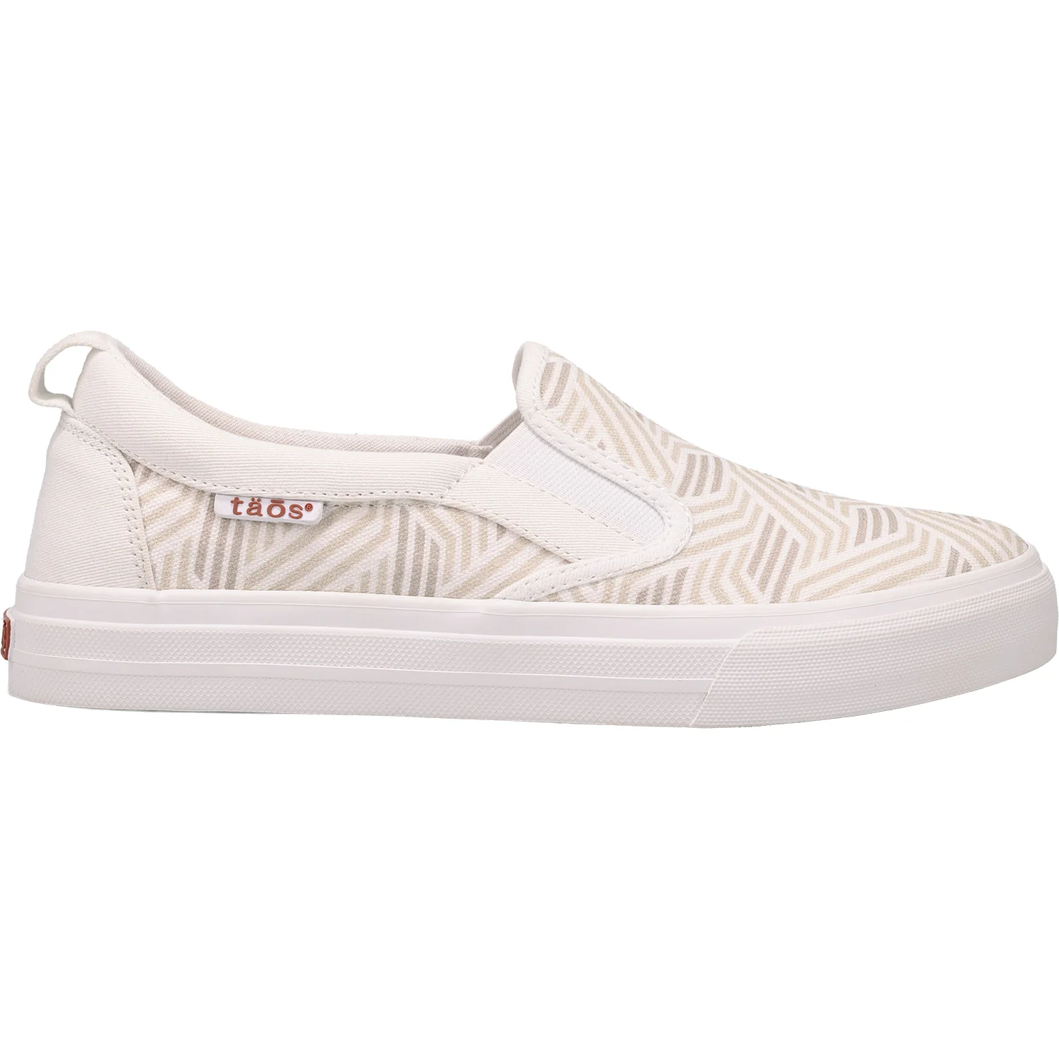 Taos Rubber Soul Women's Sneakers Geo Print White Canvas