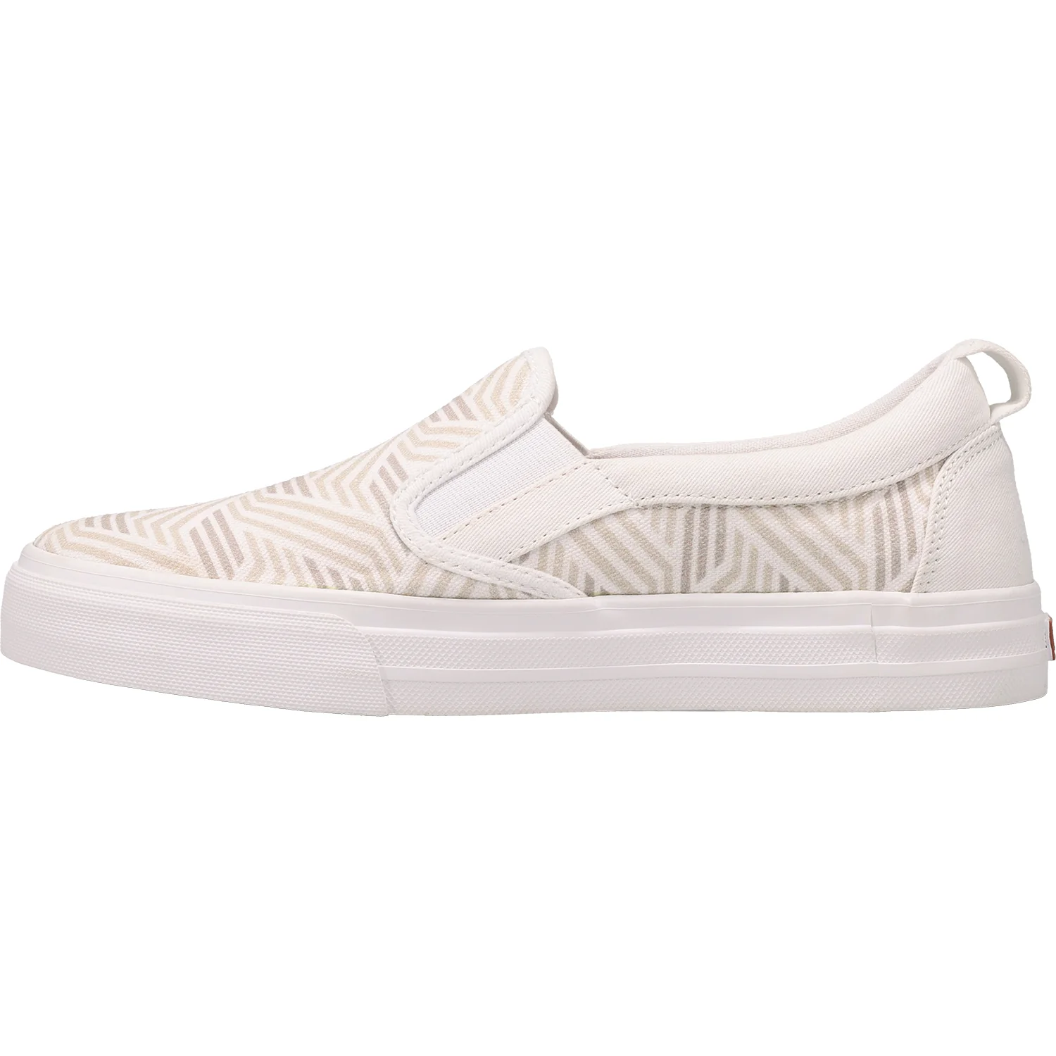 Taos Rubber Soul Women's Sneakers Geo Print White Canvas - Image 3