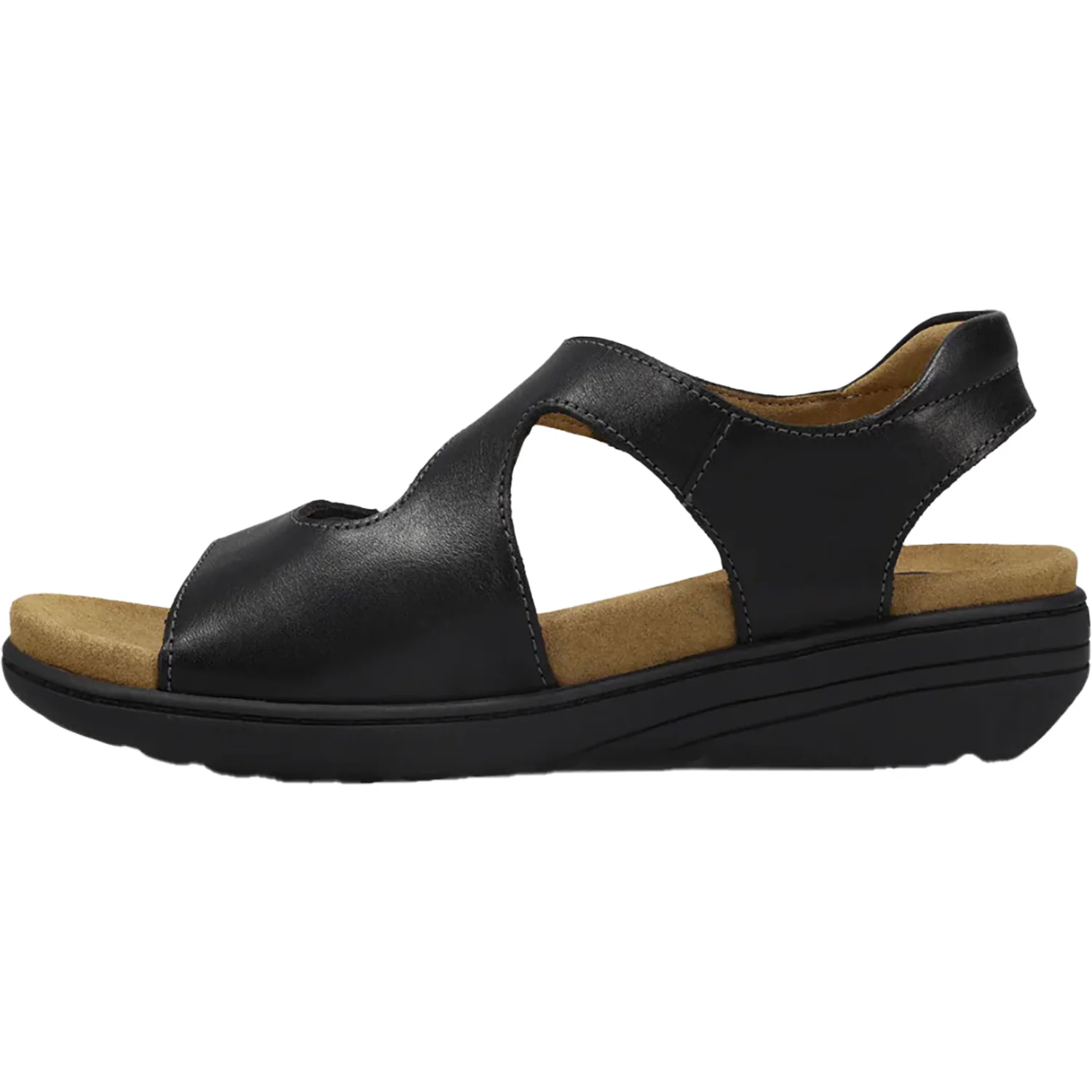 Taos Serene Women's Sandals Black Leather - Image 2