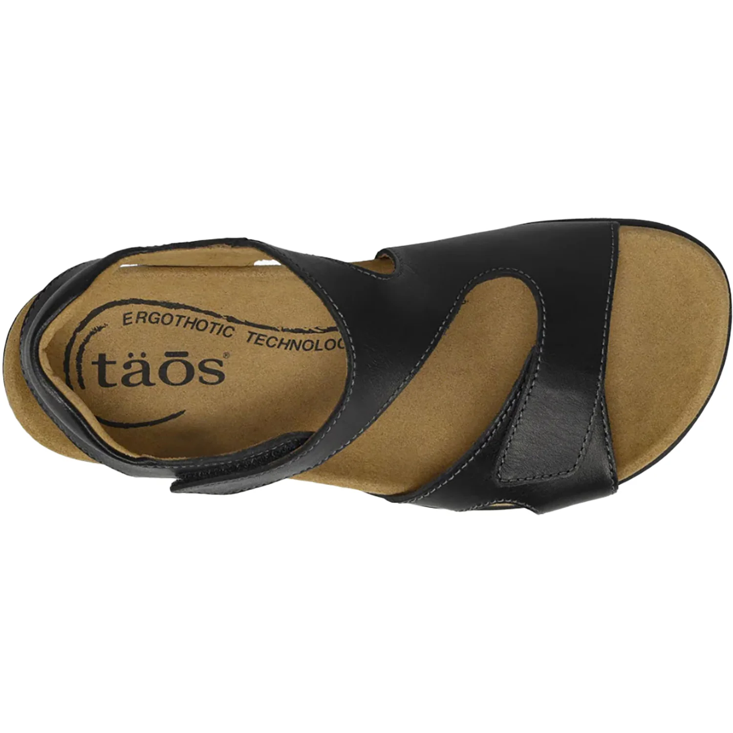 Taos Serene Women's Sandals Black Leather - Image 3