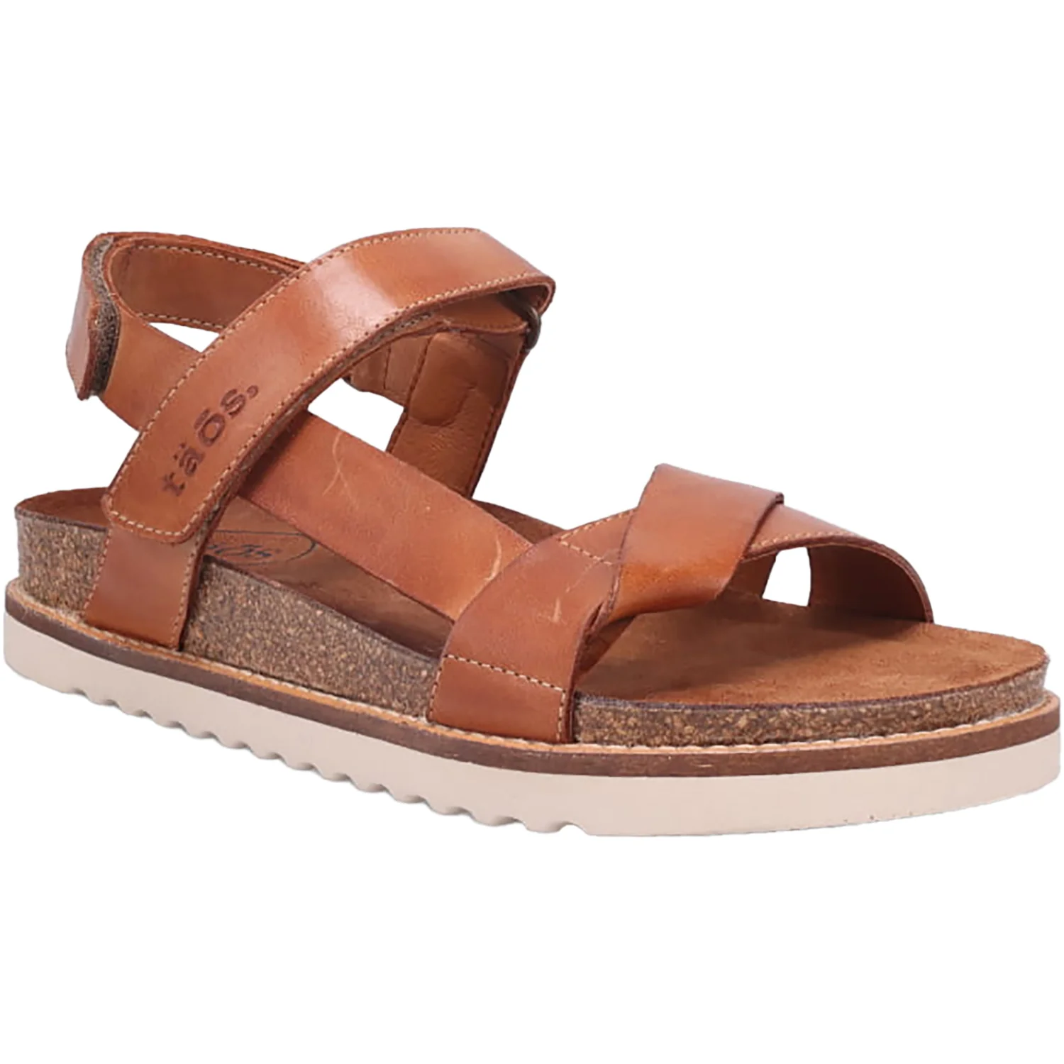 Taos Sideways Women's Ankle Strap Sandals Caramel Leather - Image 5