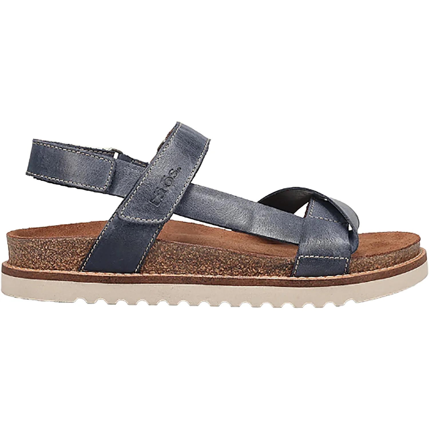 Taos Sideways Women's Ankle Strap Sandals Dark Blue Leather