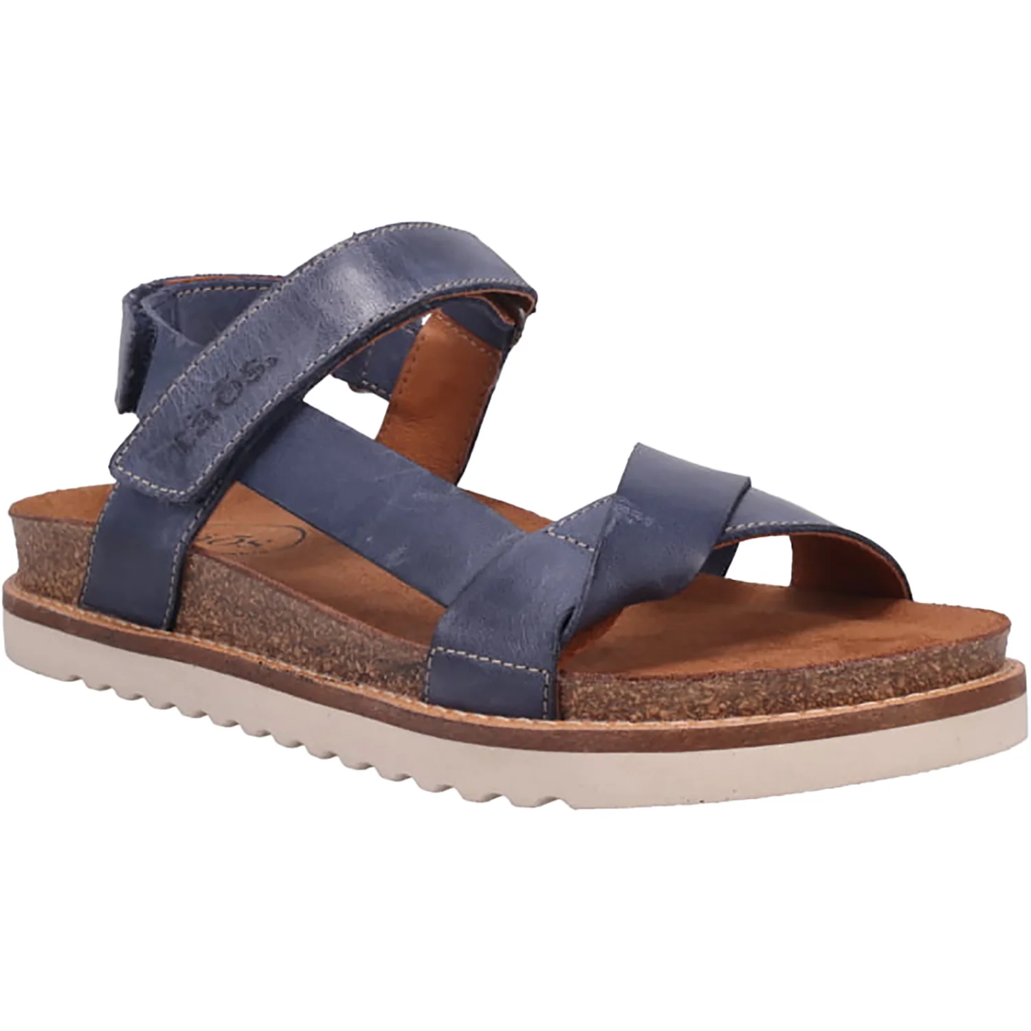 Taos Sideways Women's Ankle Strap Sandals Dark Blue Leather - Image 5