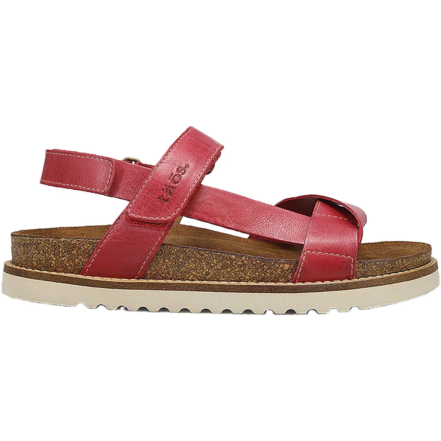 Taos Sideways Women's Ankle Strap Sandals Magenta Leather