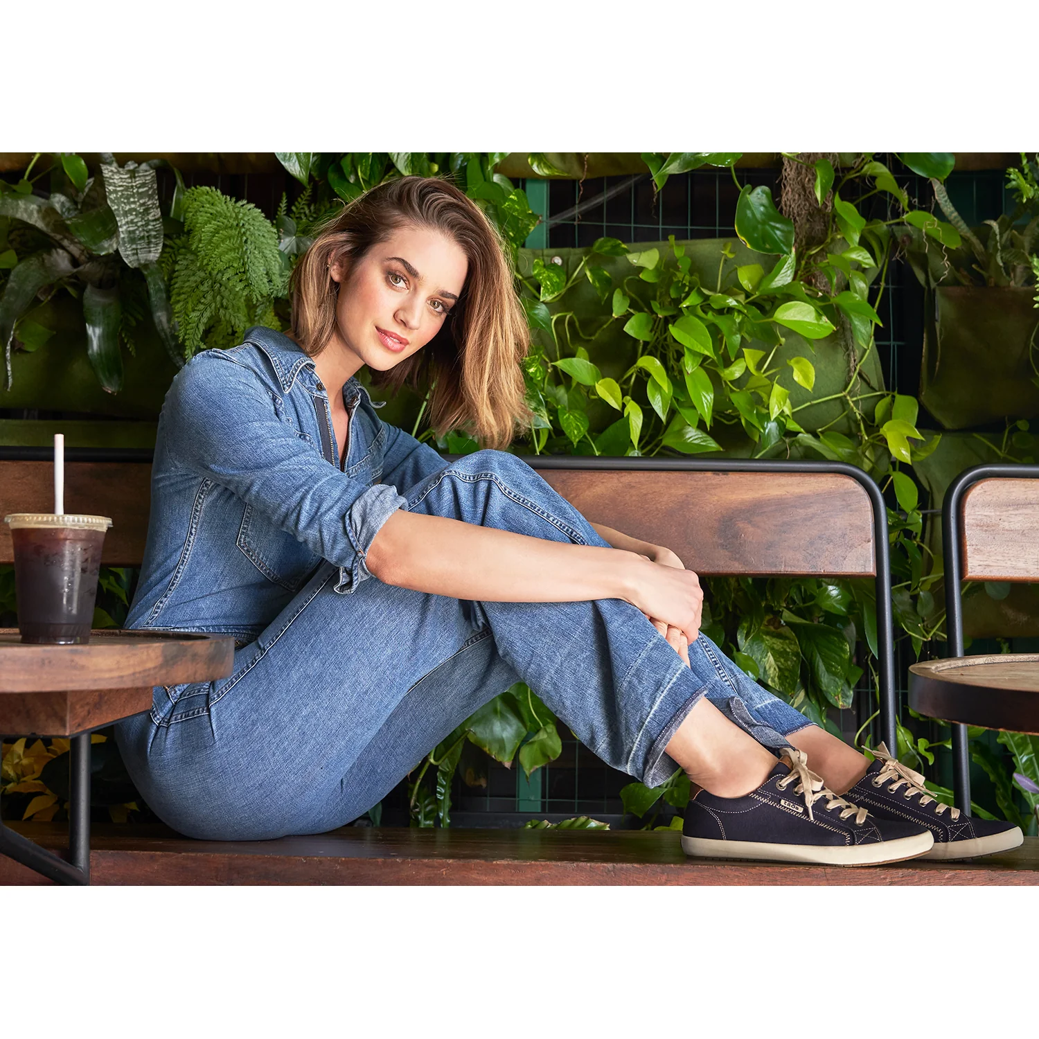 Taos Star Women's Sneakers Oat Wash Canvas - Image 4