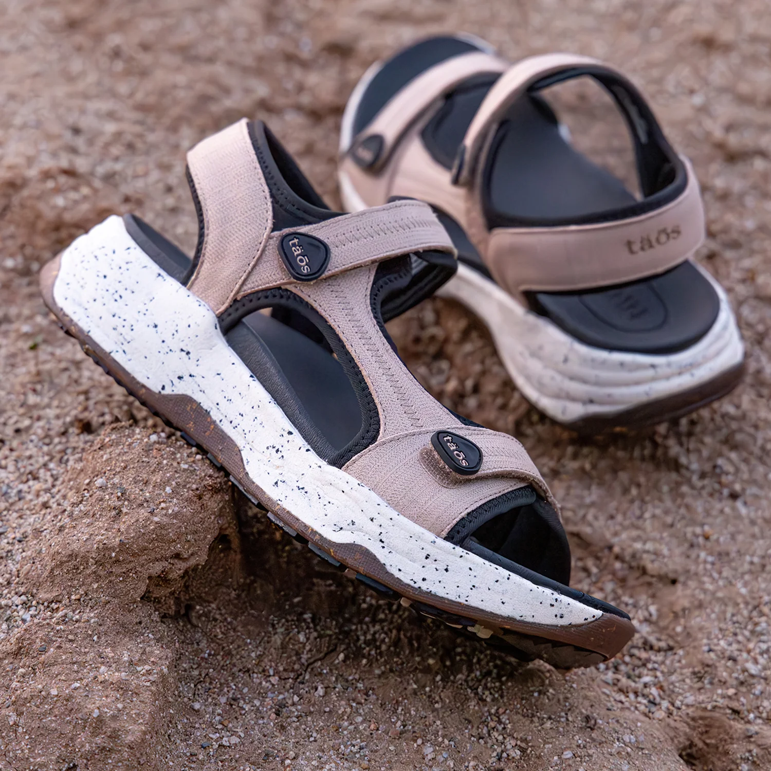 Taos Super Side Emboss Women's Outdoor Sandals Natural - Image 7