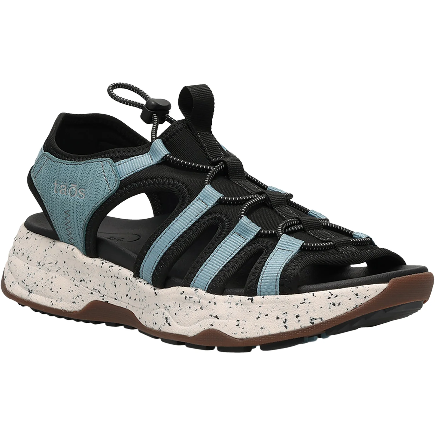 Taos Superfly Women's Outdoor Sandals Black/Mineral Blue - Image 5