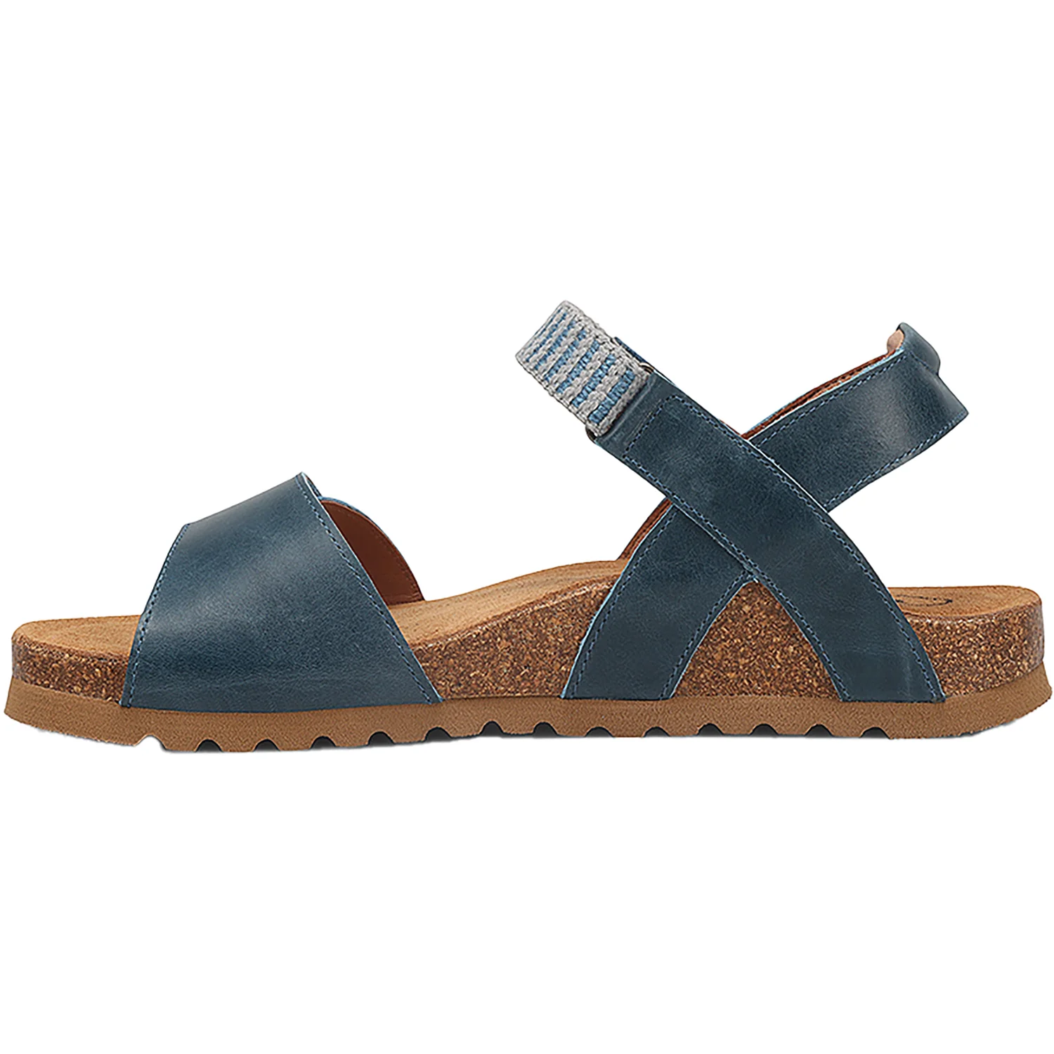 Taos Symbol Women's Sandals Petrol Blue Leather - Image 3