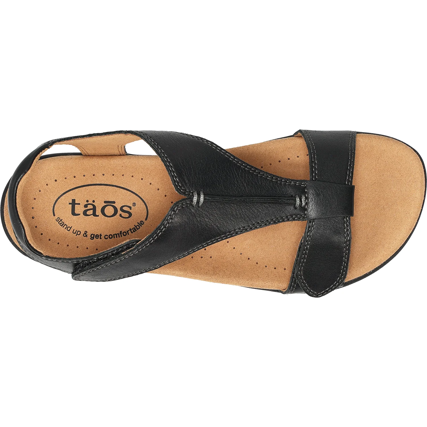 Taos The Show Women's Sandals Black Leather - Image 2
