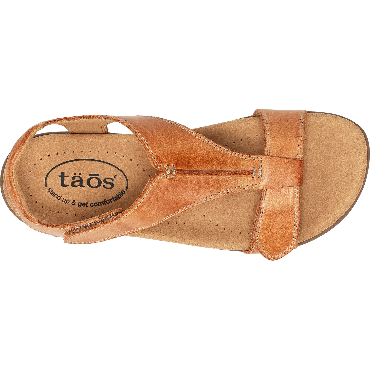 Taos The Show Women's Sandals Caramel Leather - Image 2