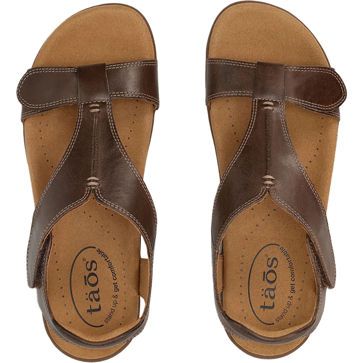 Taos The Show Women's Sandals Mocha Leather - Image 2
