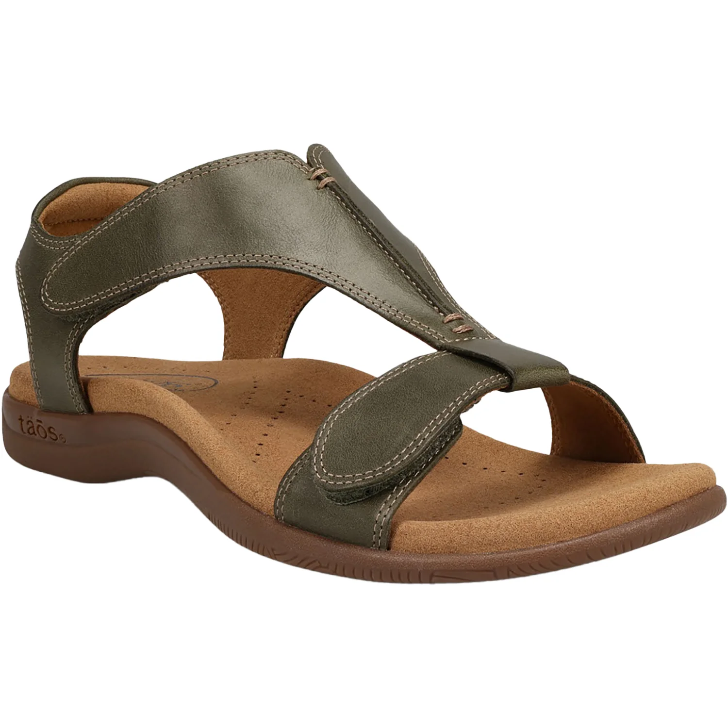 Taos The Show Women's Sandals Olive Leather - Image 5