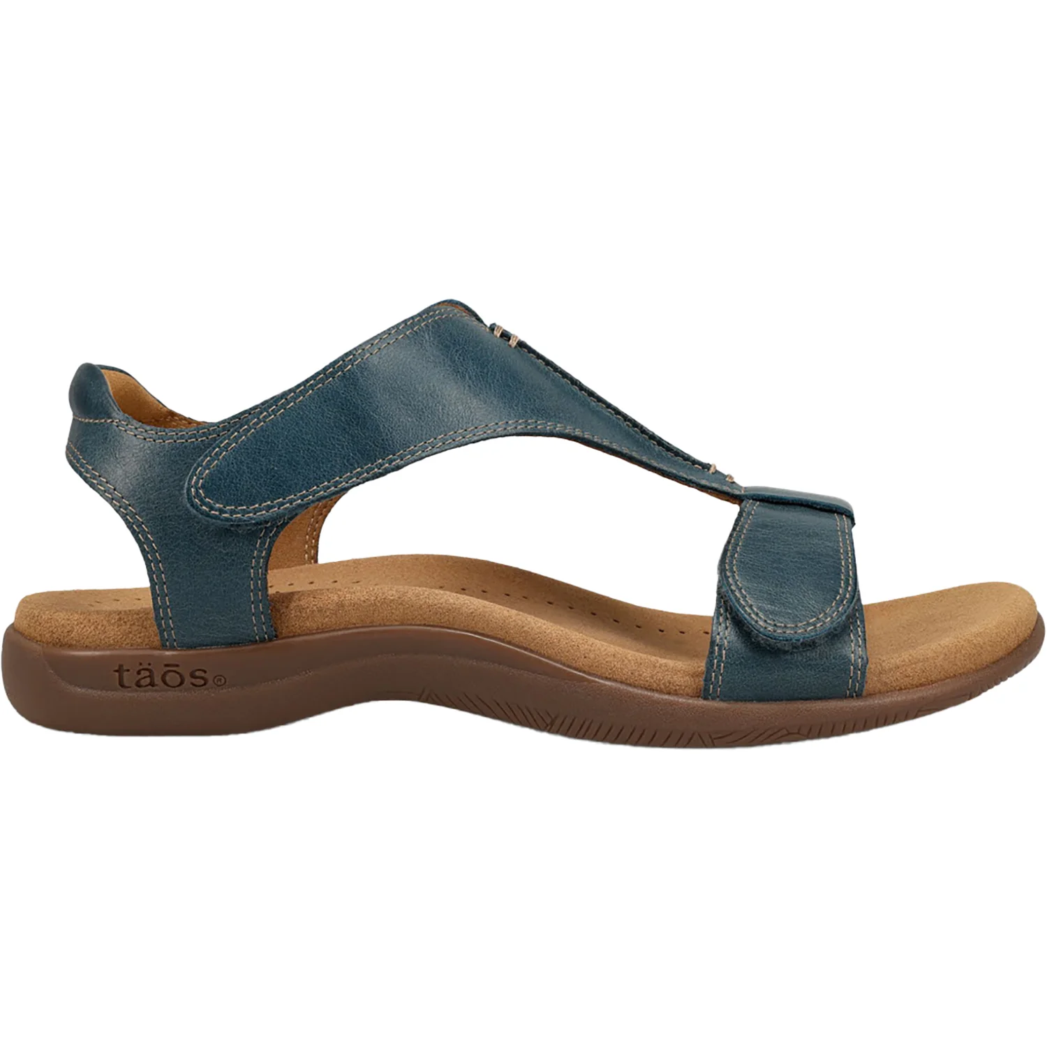 Taos The Show Women's Sandals Petrol Blue Leather