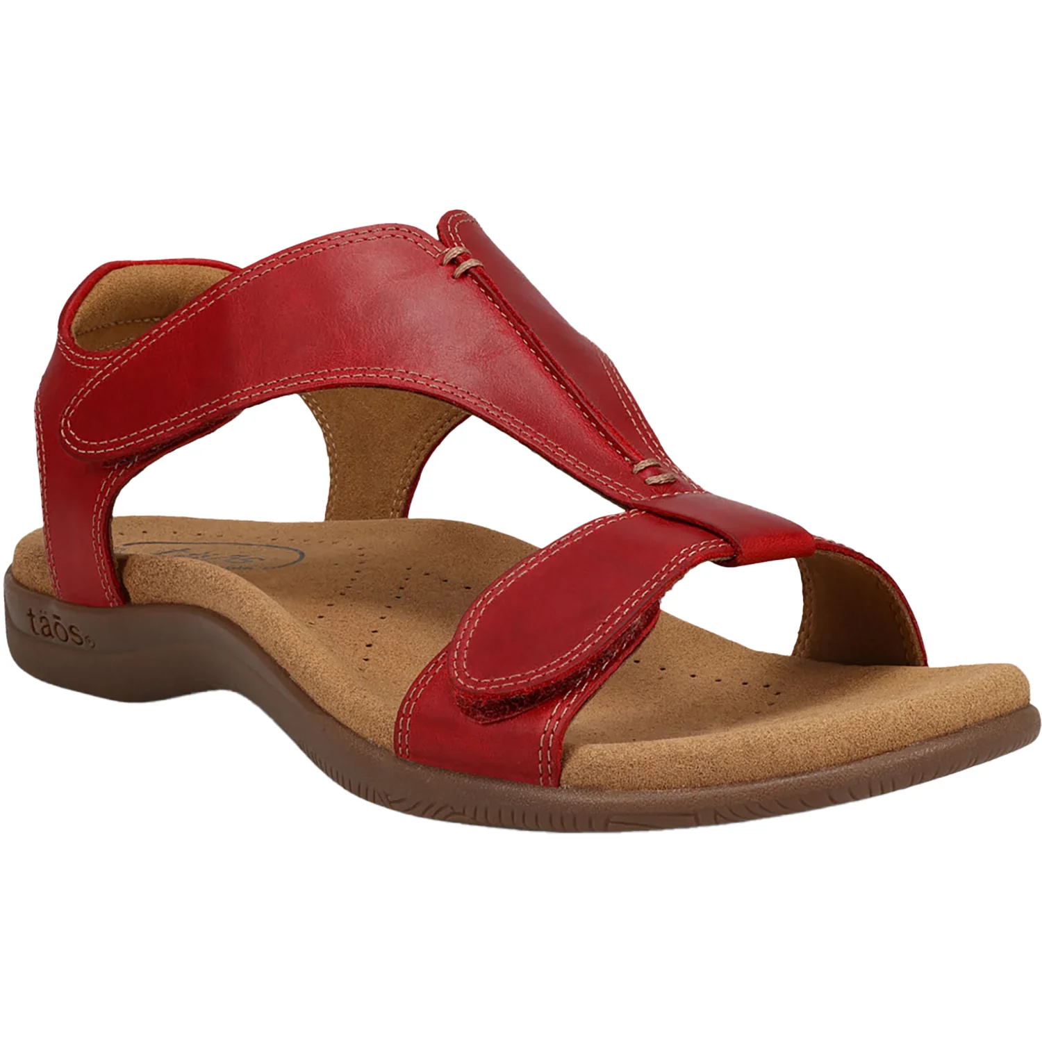 Taos The Show Women's Sandals Red Leather - Image 5