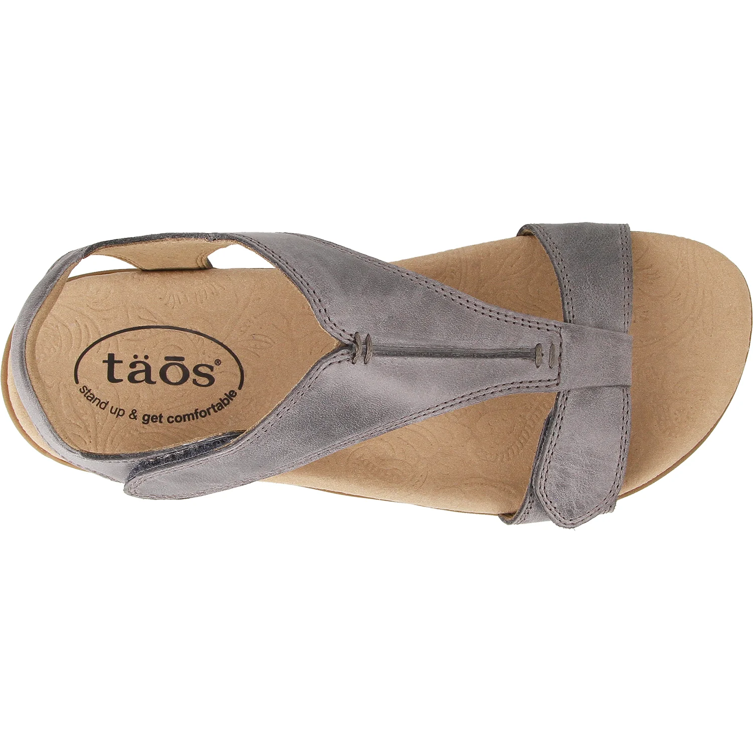 Taos The Show Women's Sandals Steel Leather - Image 2