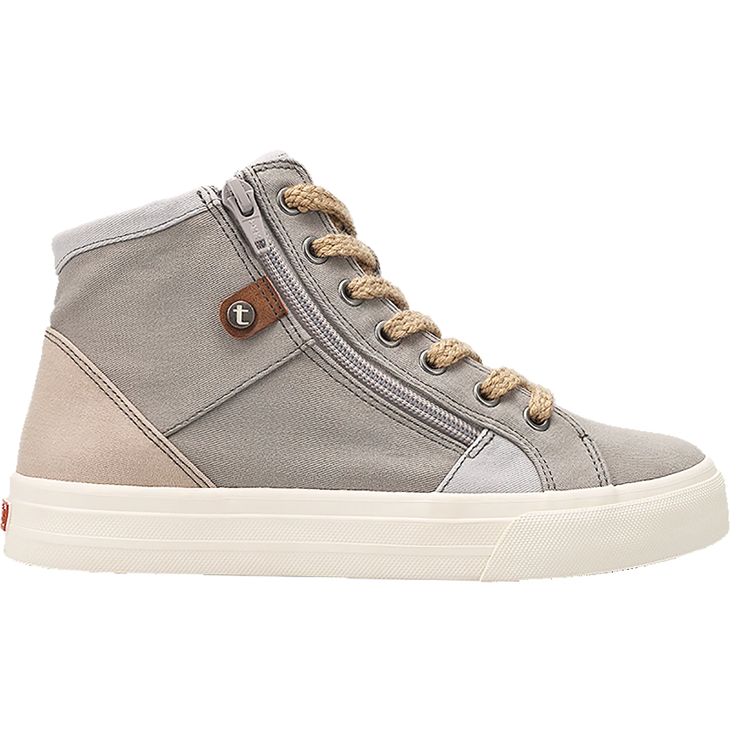 Taos Top Soul Women's High Top Sneakers Grey/Ecru Distressed Canvas