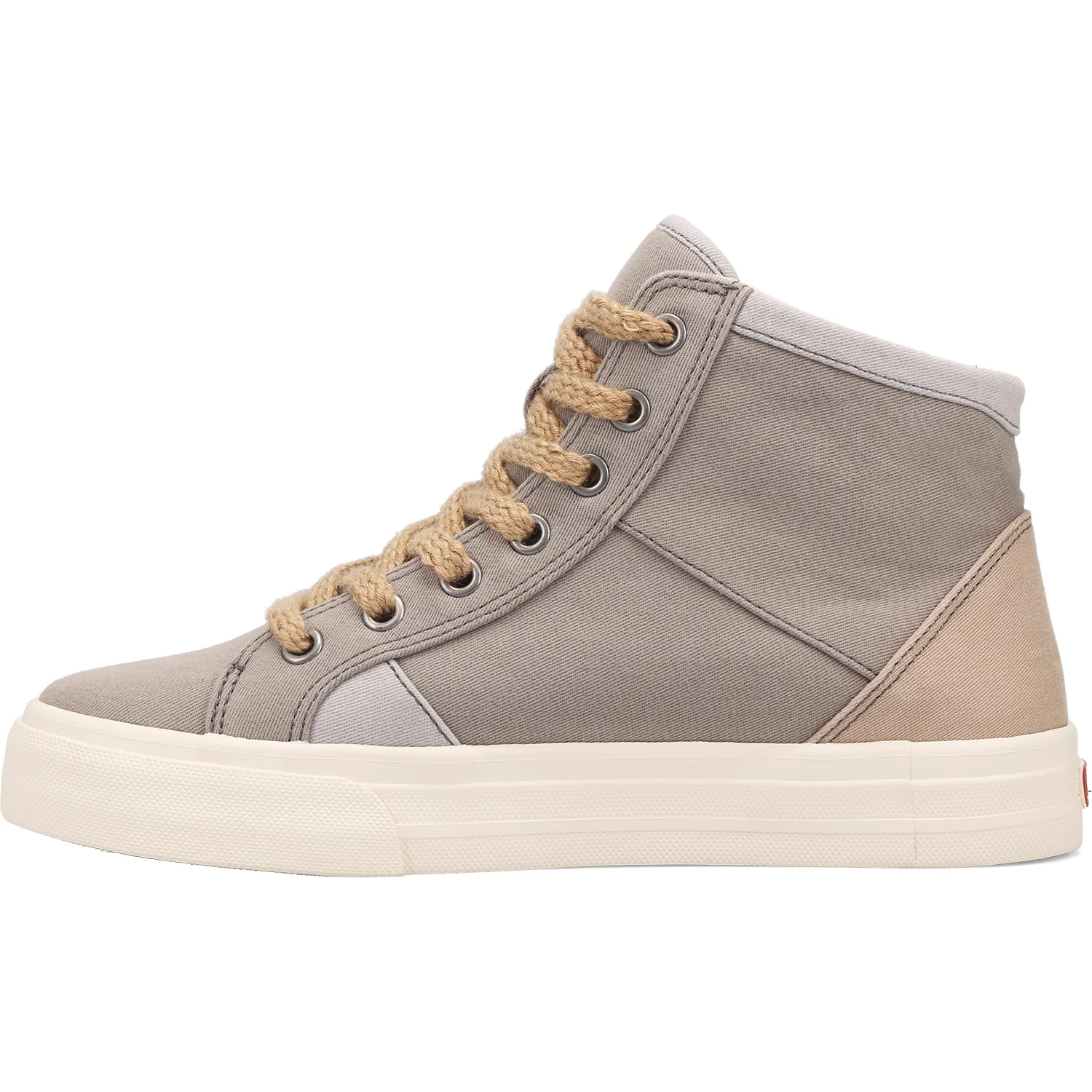 Taos Top Soul Women's High Top Sneakers Grey/Ecru Distressed Canvas - Image 3
