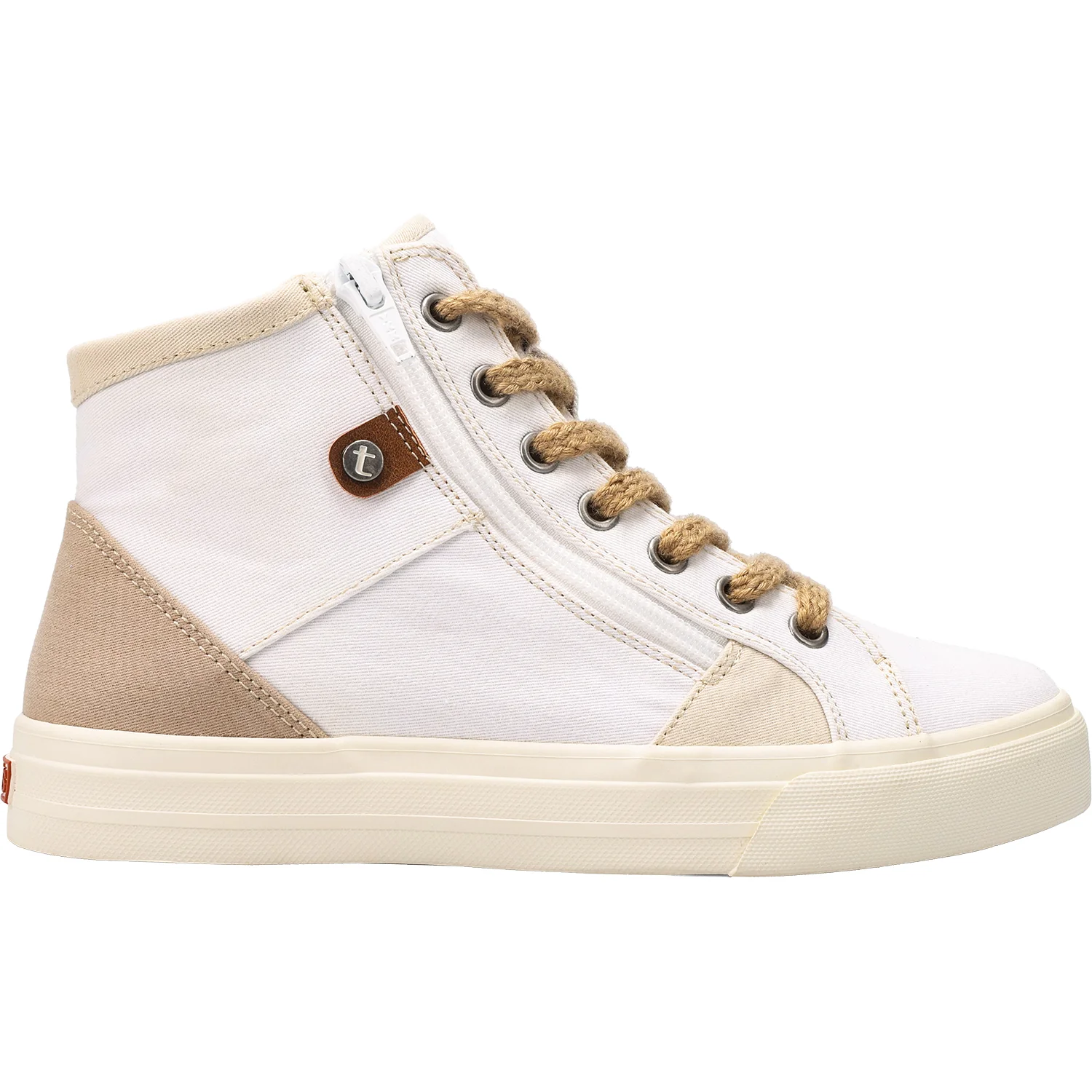 Taos Top Soul Women's High Top Sneakers White/Ecru Distressed Canvas